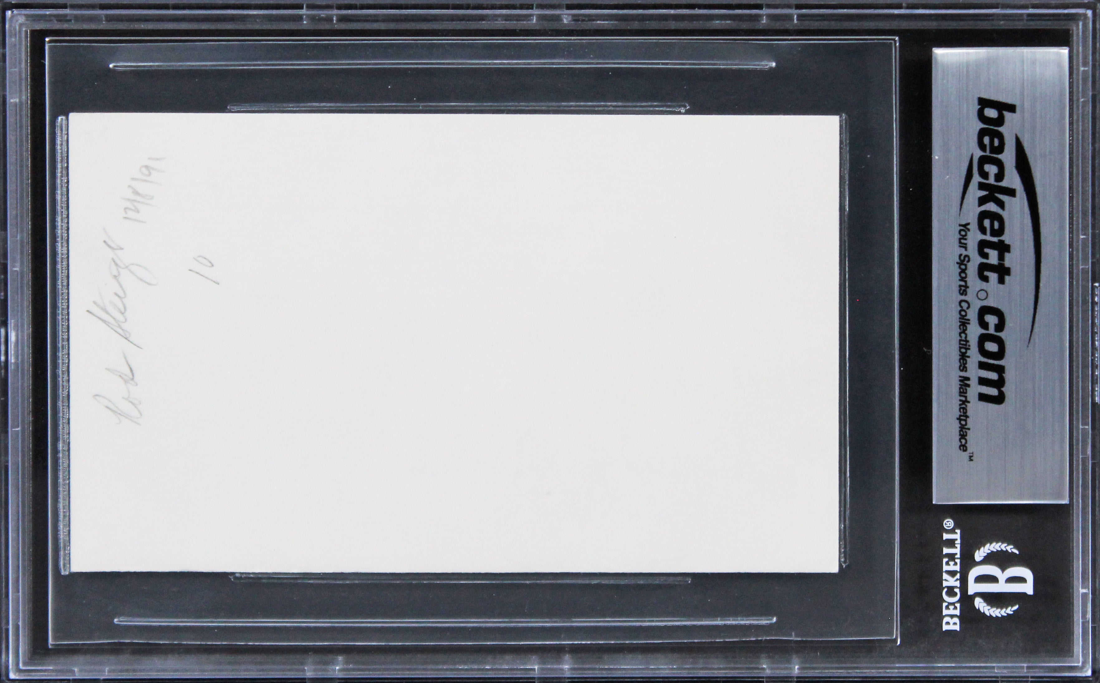 Rod Steiger In The Heat of the Night Signed 3x5 Index Card BAS Slabbed 4