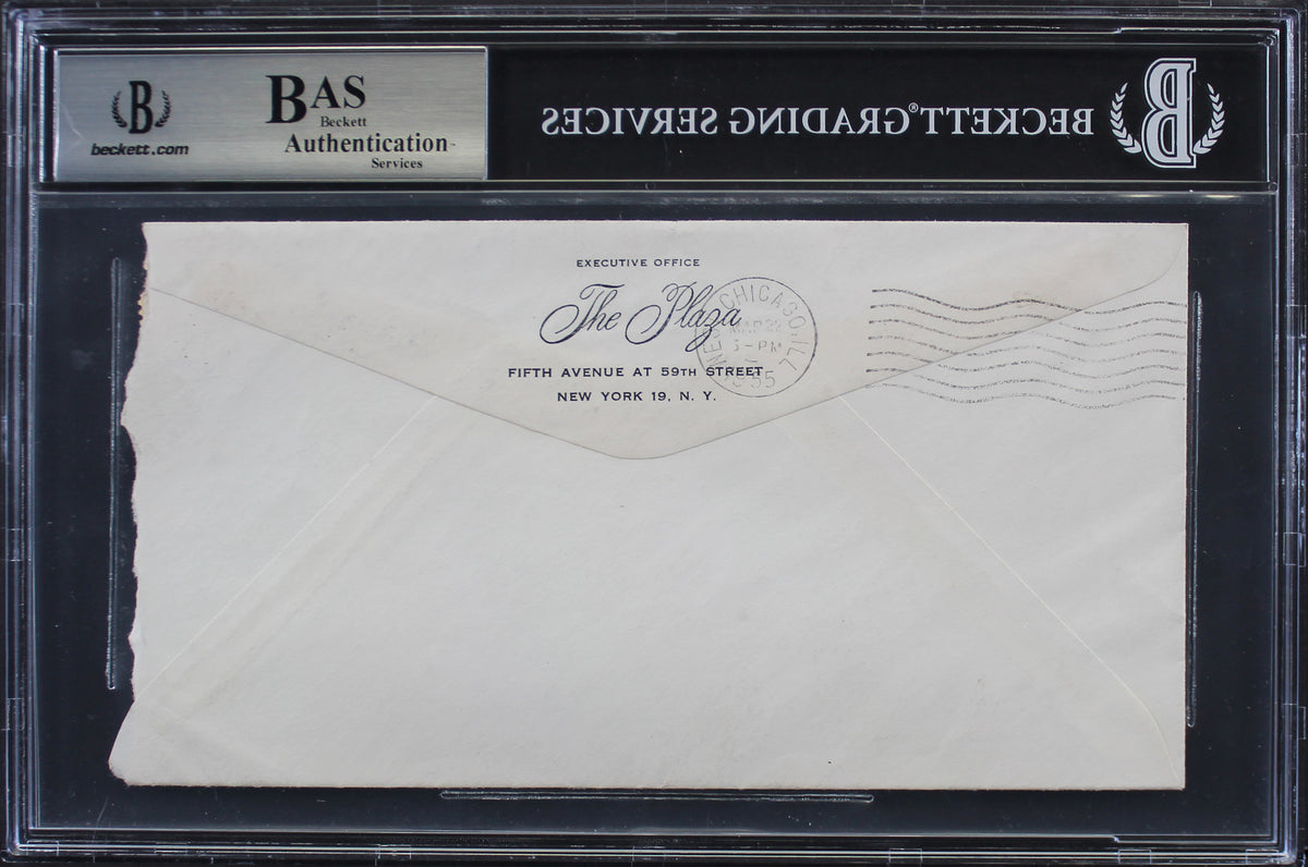 Frank Lloyd Wright Authentic 3.85x7.5 Envelope Handwriting Sample BAS Slabbed