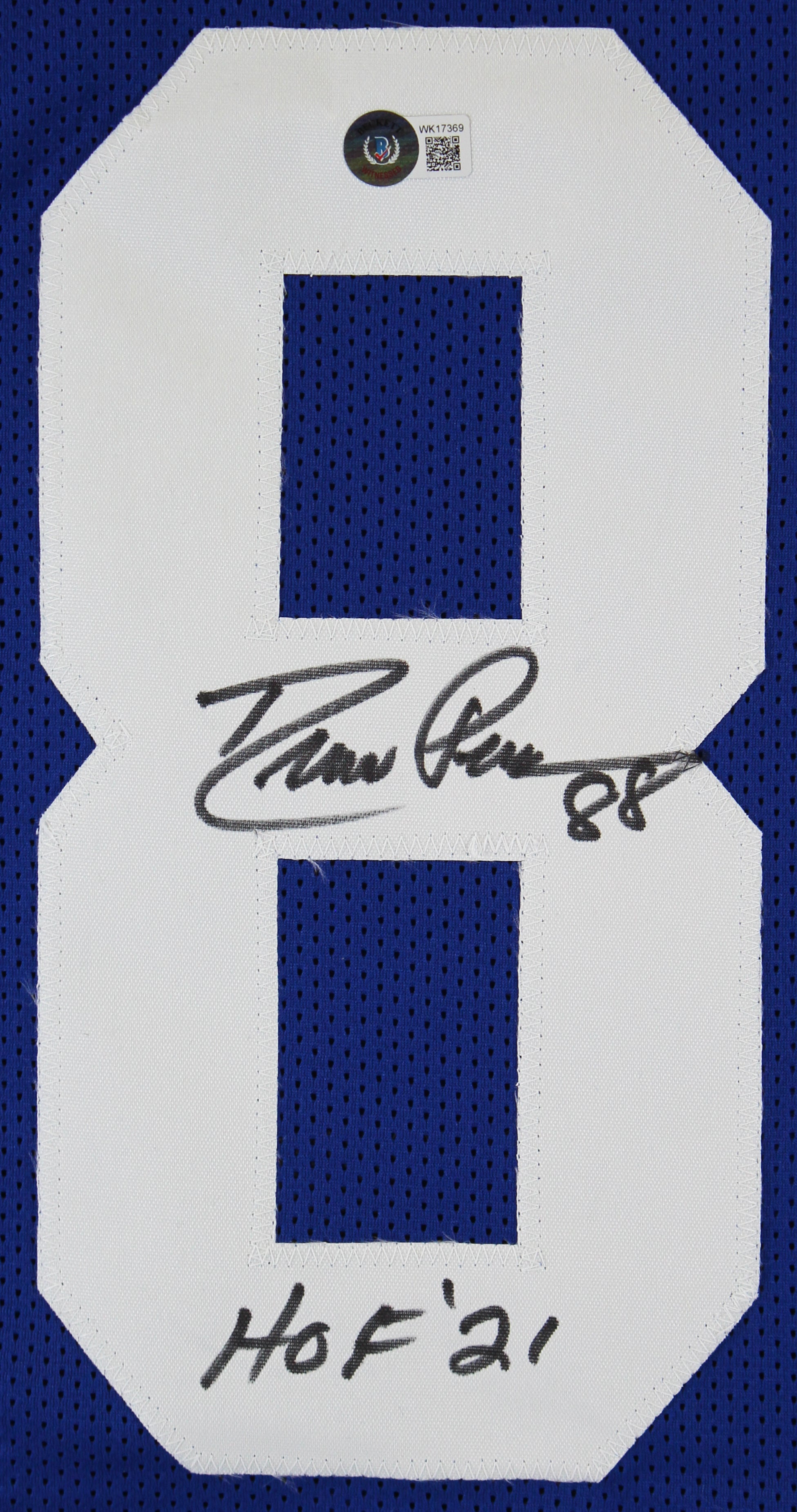 Drew Pearson "HOF 21" Authentic Signed Blue Pro Style Jersey Autographed BAS Wit HOLIDAY DOORBUSTER