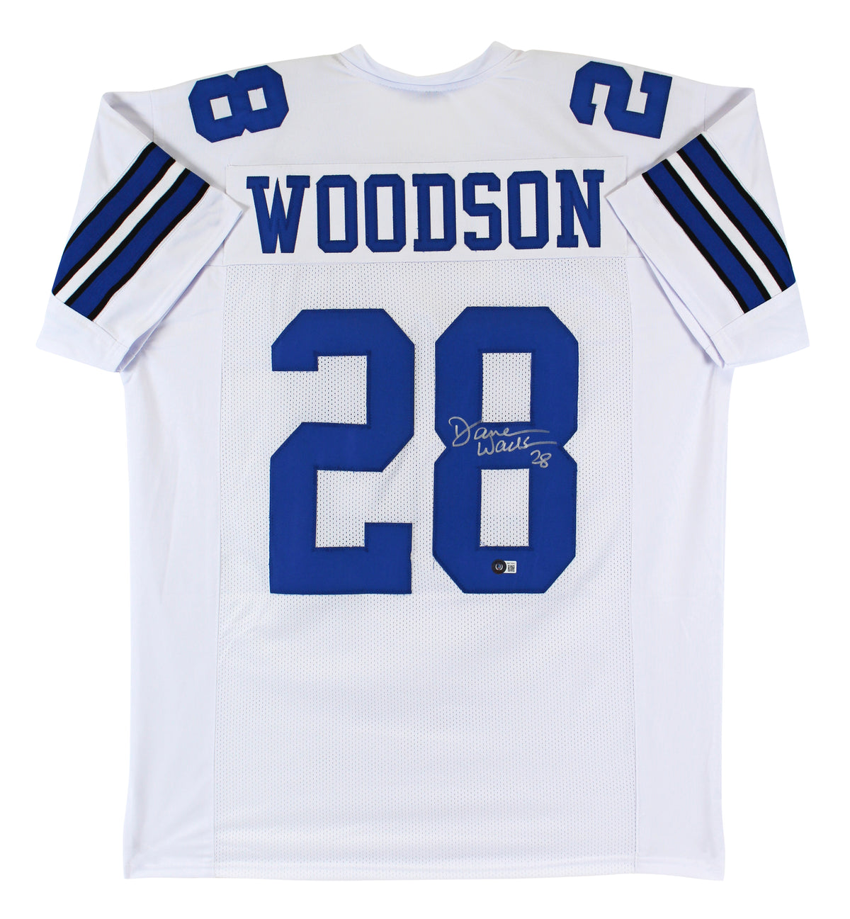 Cowboys Darren Woodson Authentic Signed White Jersey Autographed BAS Witnessed