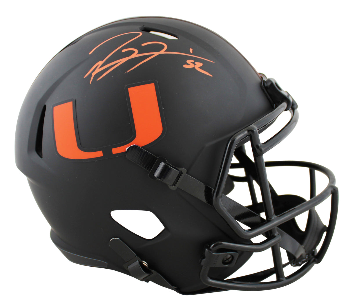 Miami Ray Lewis Authentic Signed Eclipse Full Size Speed Rep Helmet BAS Witness