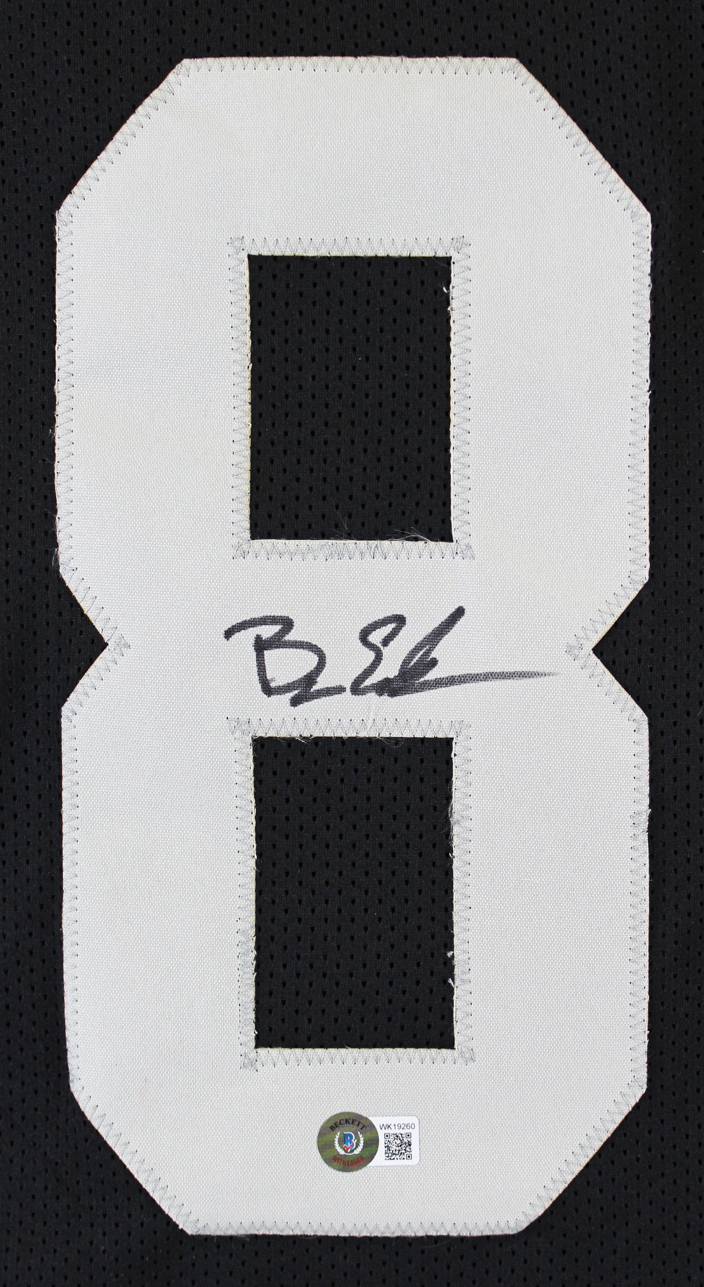 Bryan Edwards Authentic Signed Black Pro Style Jersey Autographed BAS Witnessed