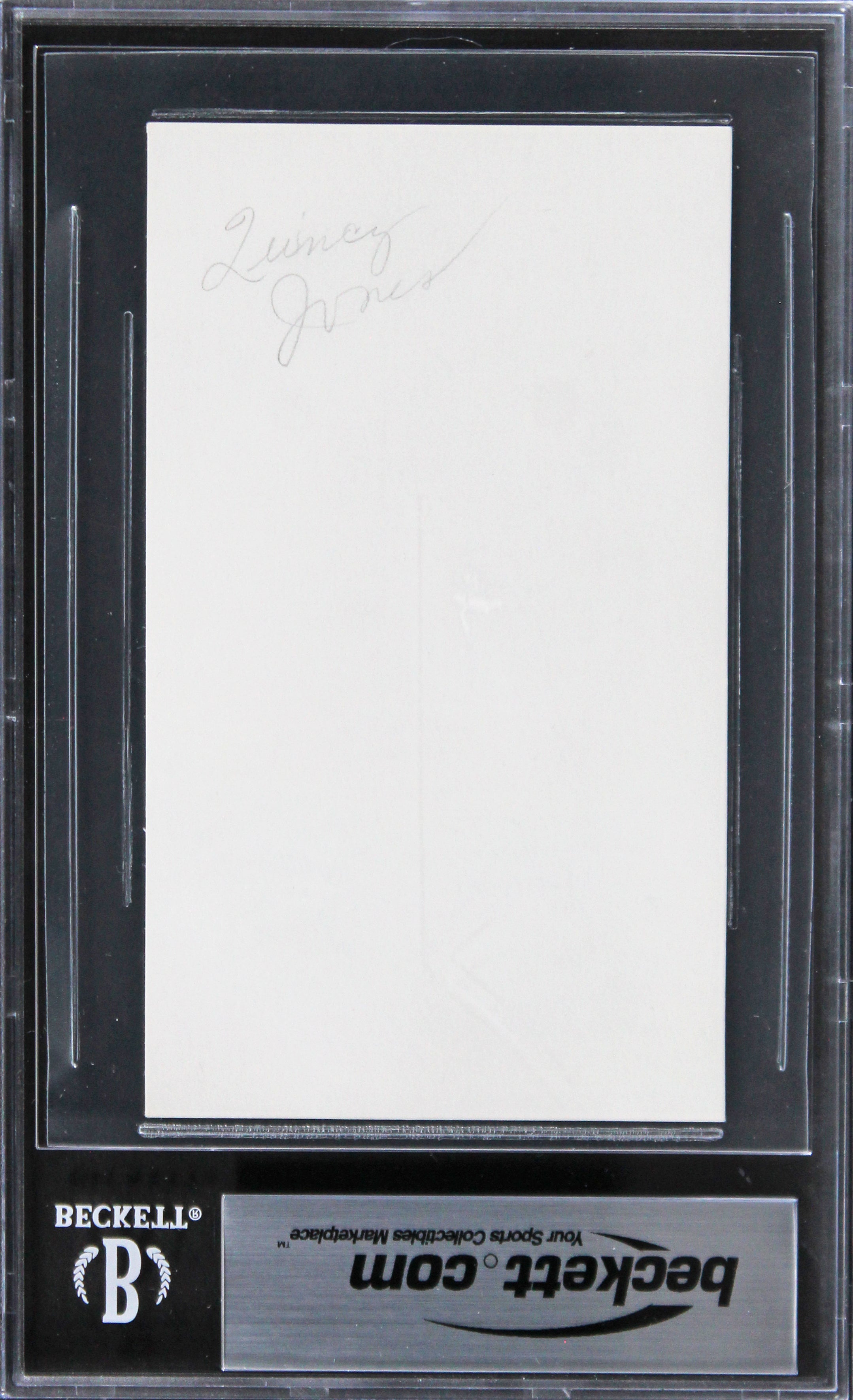 Quincy Jones The Color Purple Authentic Signed 3x5 Index Card BAS Slabbed 2