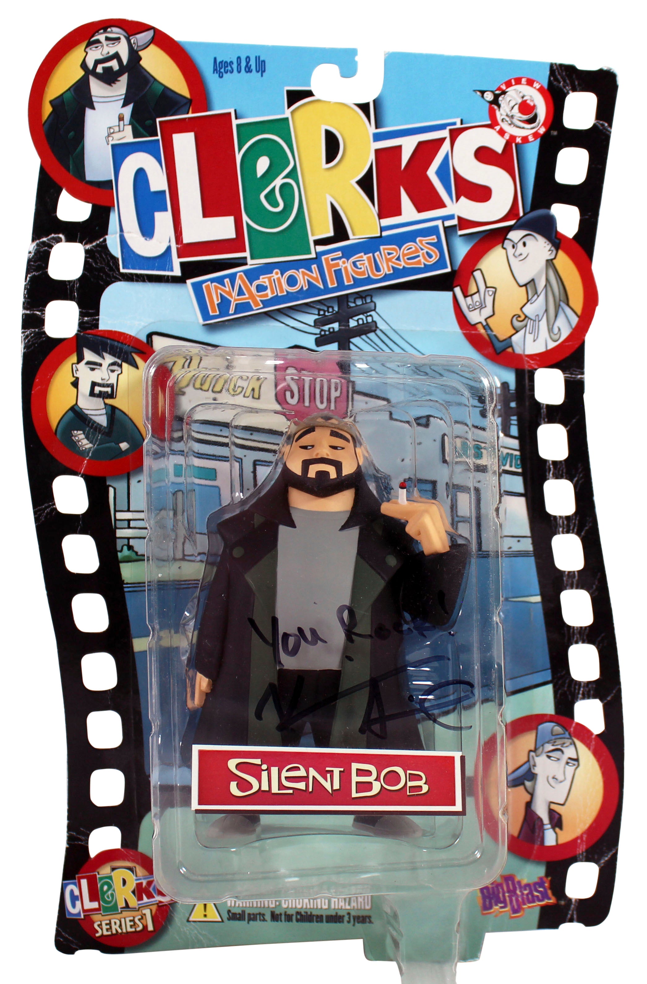 Kevin Smith Clerks "You Rock!" Signed Silent Bob Action Figure BAS #BD20007