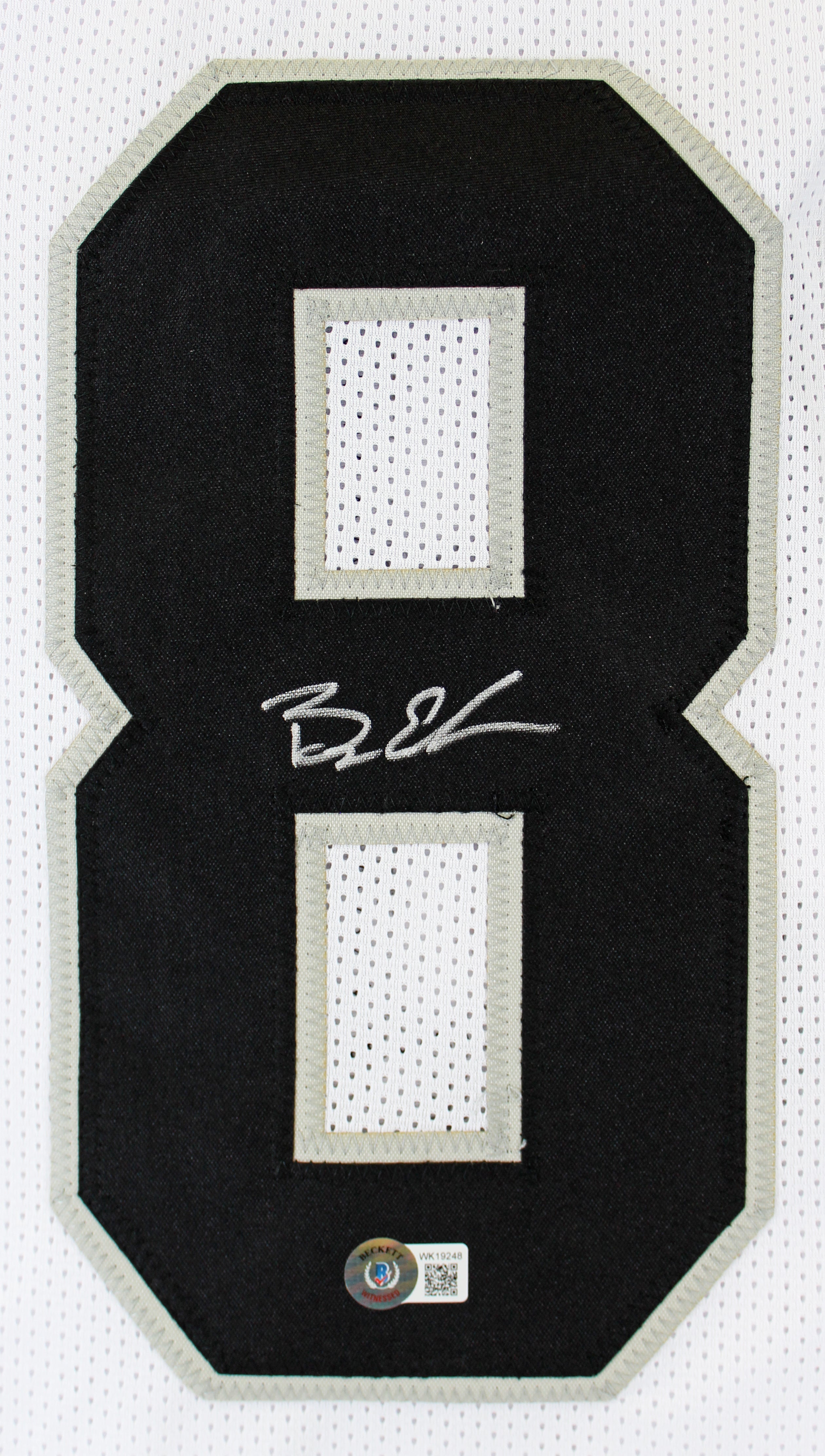 Bryan Edwards Authentic Signed White Pro Style Jersey Autographed BAS Witnessed