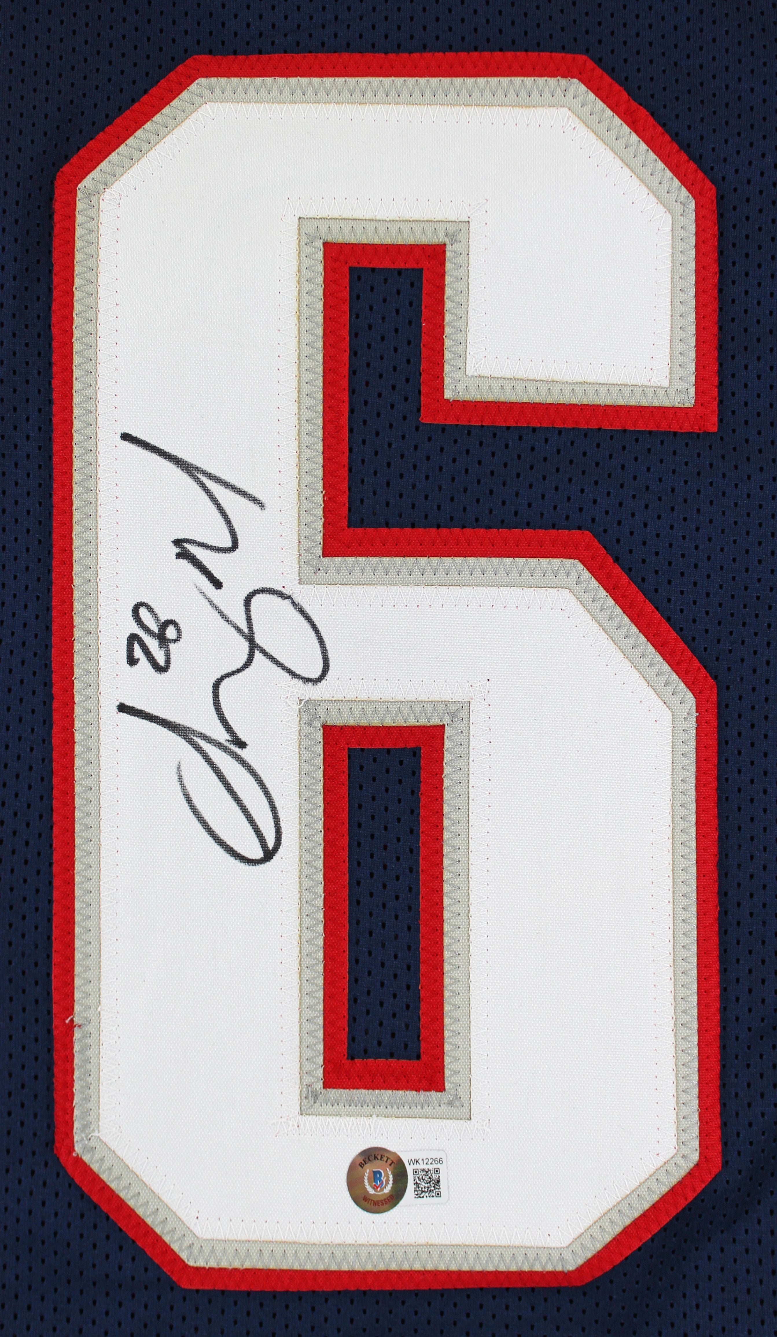 Sony Michel Authentic Signed Navy Blue Pro Style Jersey BAS Witnessed