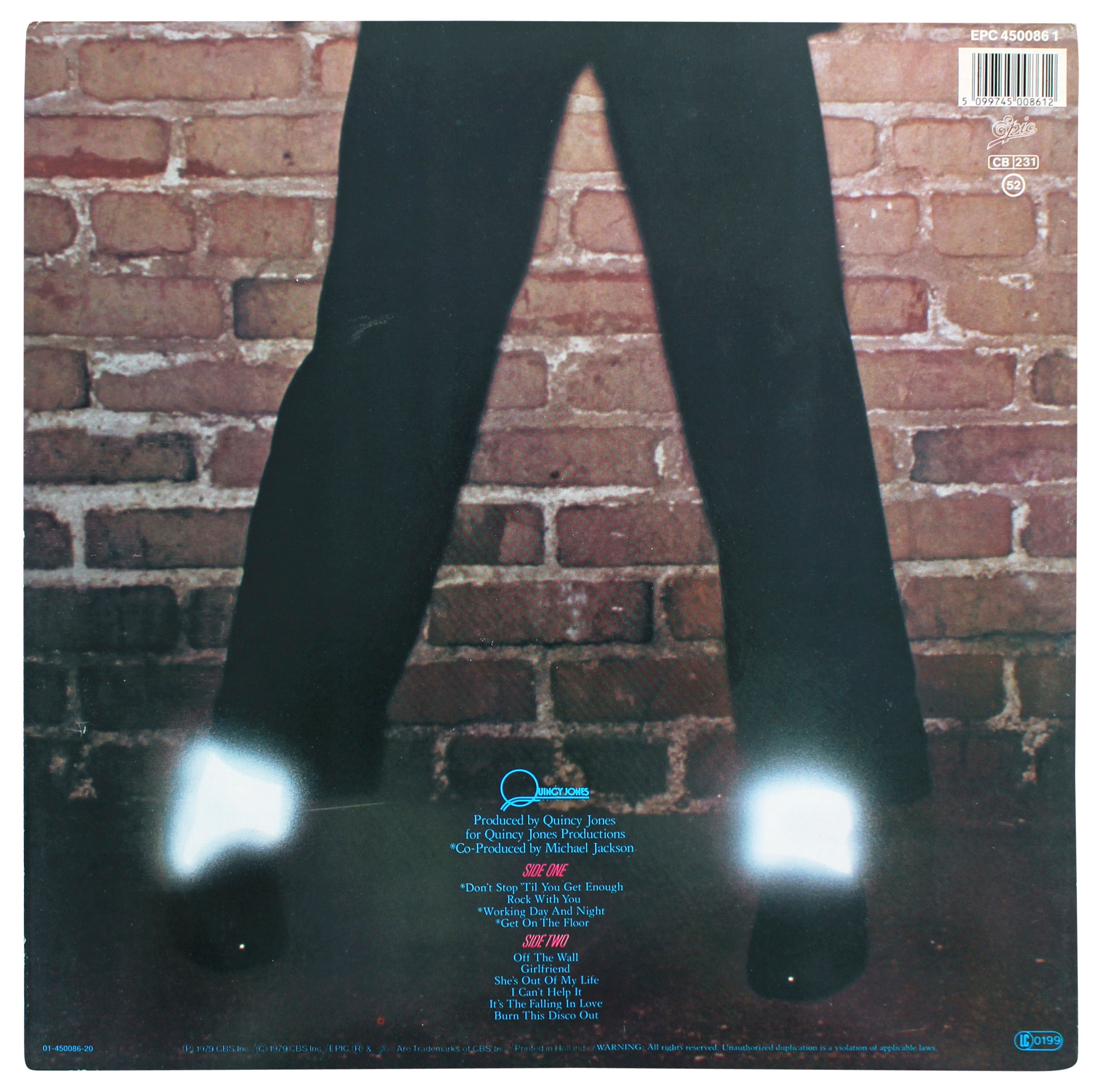 Michael Jackson Authentic Signed Off The Wall Album Cover JSA #BB39612
