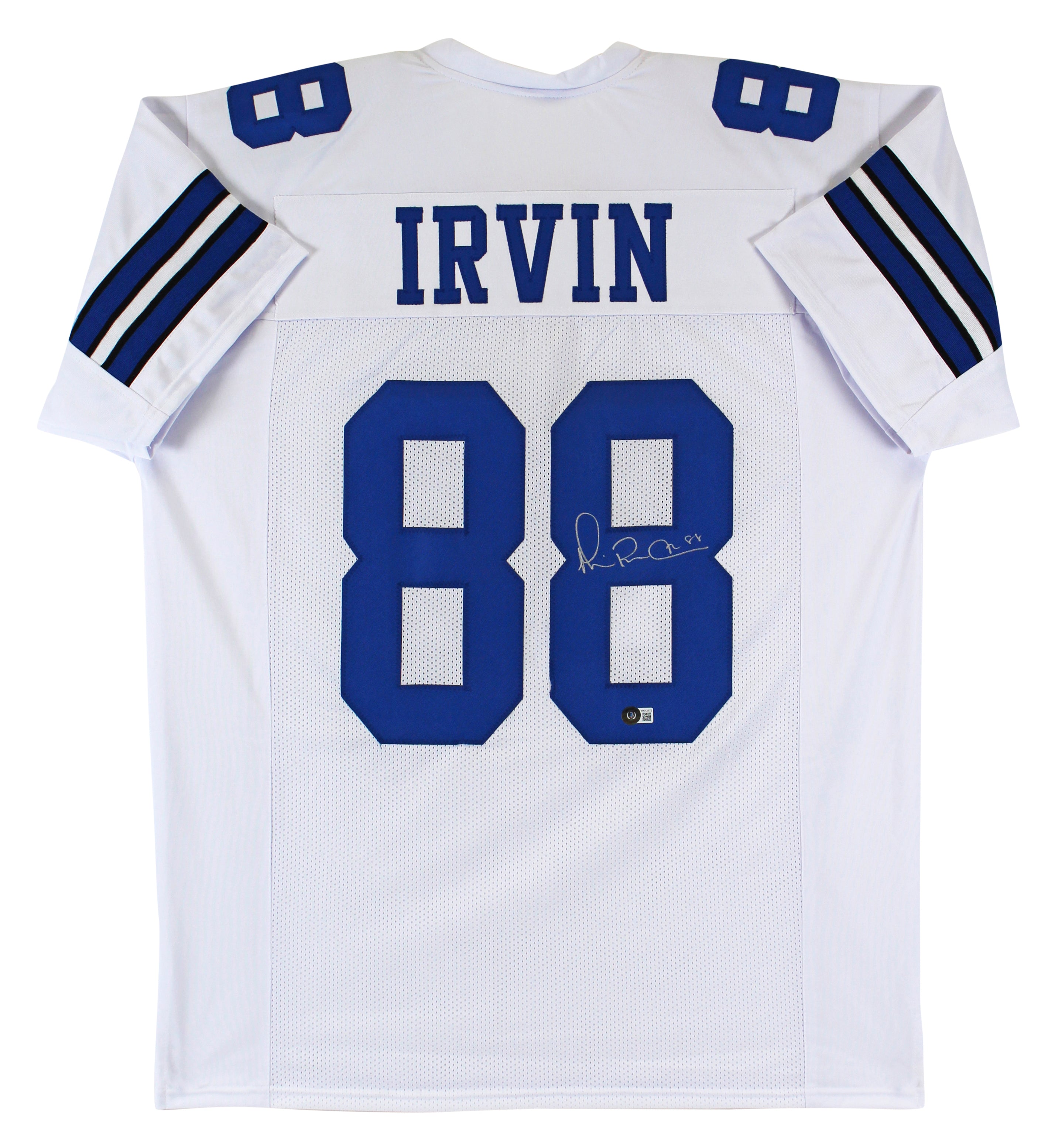 Michael Irvin Authentic Signed White Pro Style Jersey Autographed BAS Witnessed