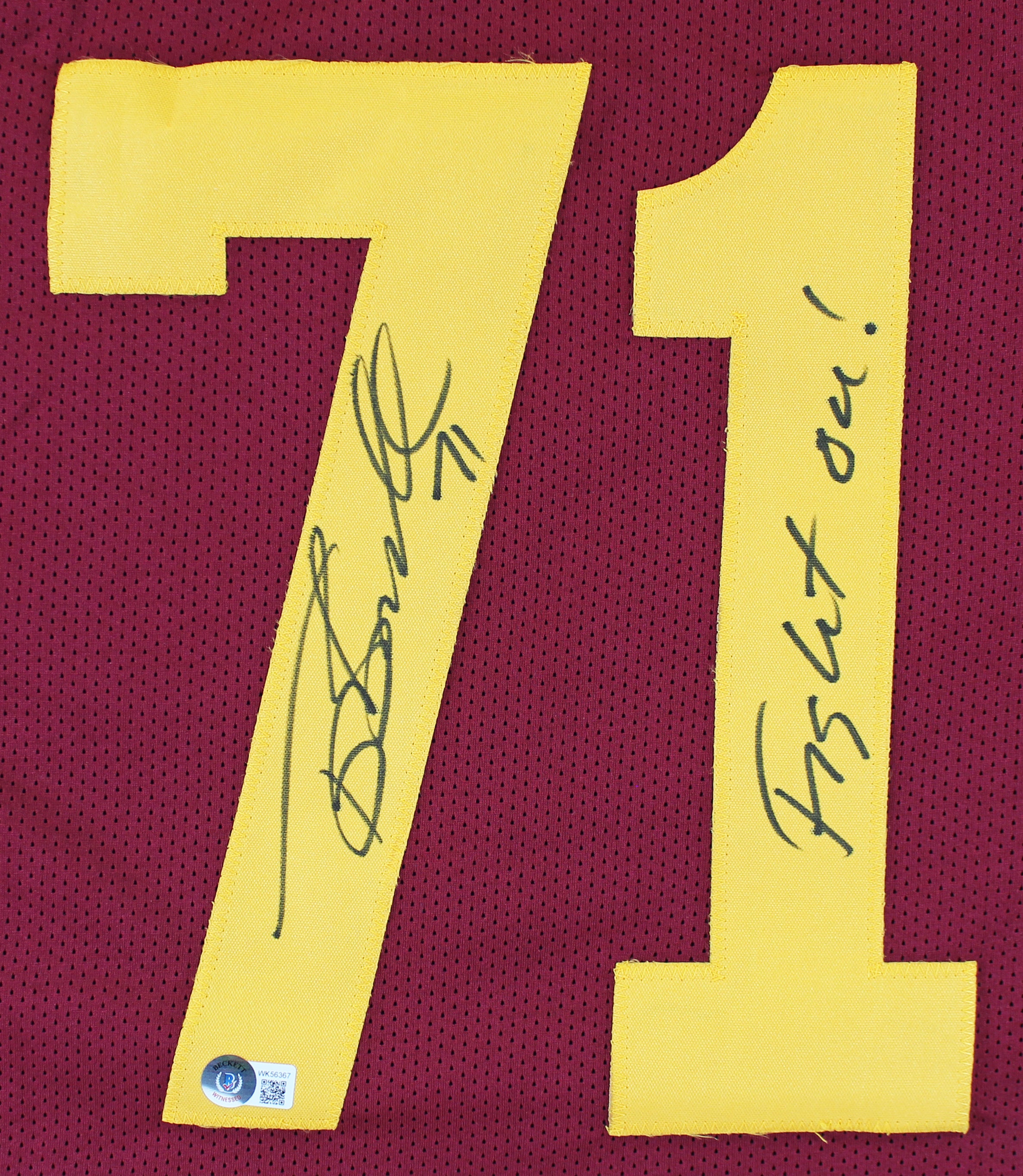 USC Tony Boselli Authentic Signed Red Pro Style Jersey Autographed BAS Witnessed