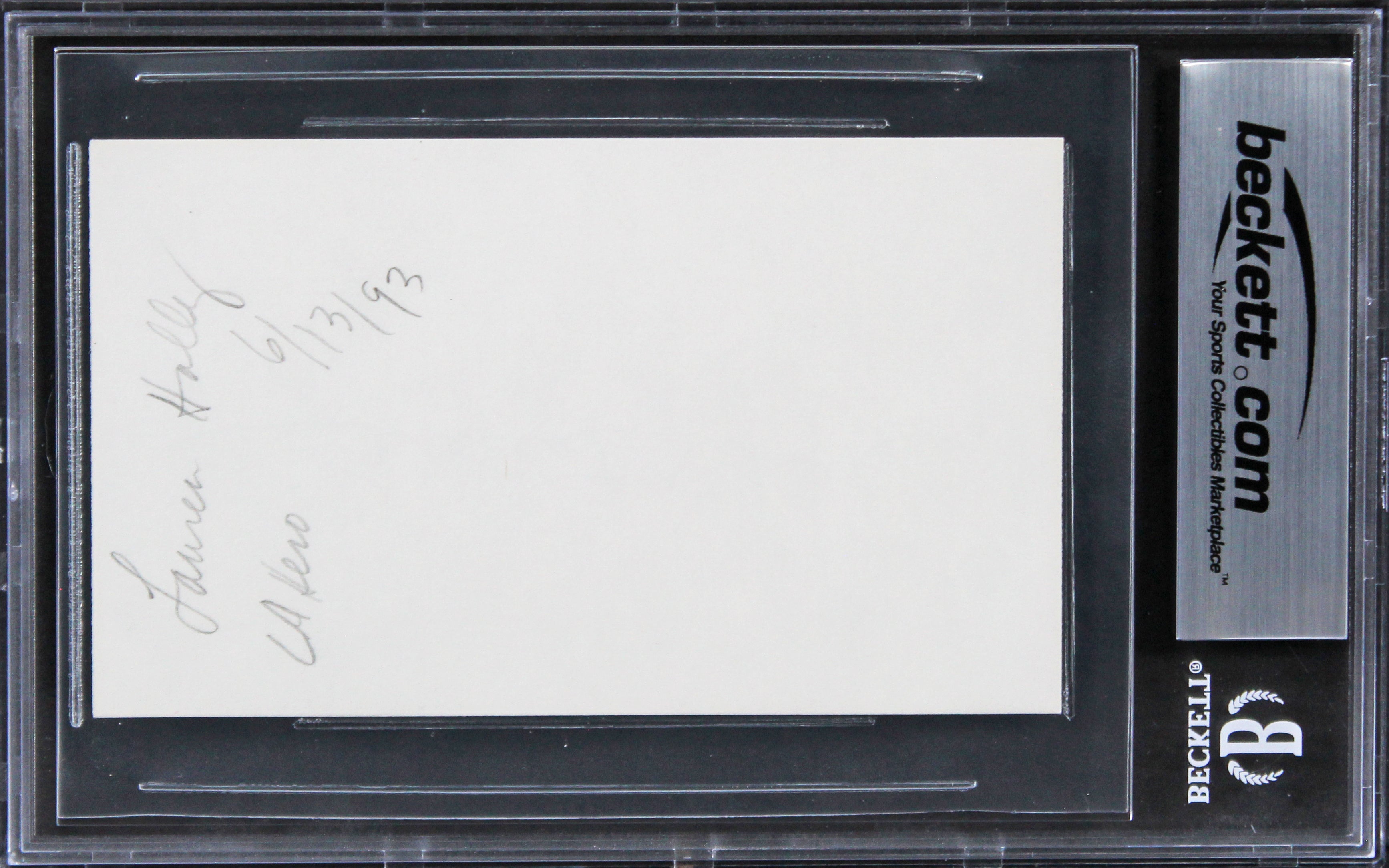 Lauren Holly Dumb and Dumber Authentic Signed 3x5 Index Card BAS Slabbed 2