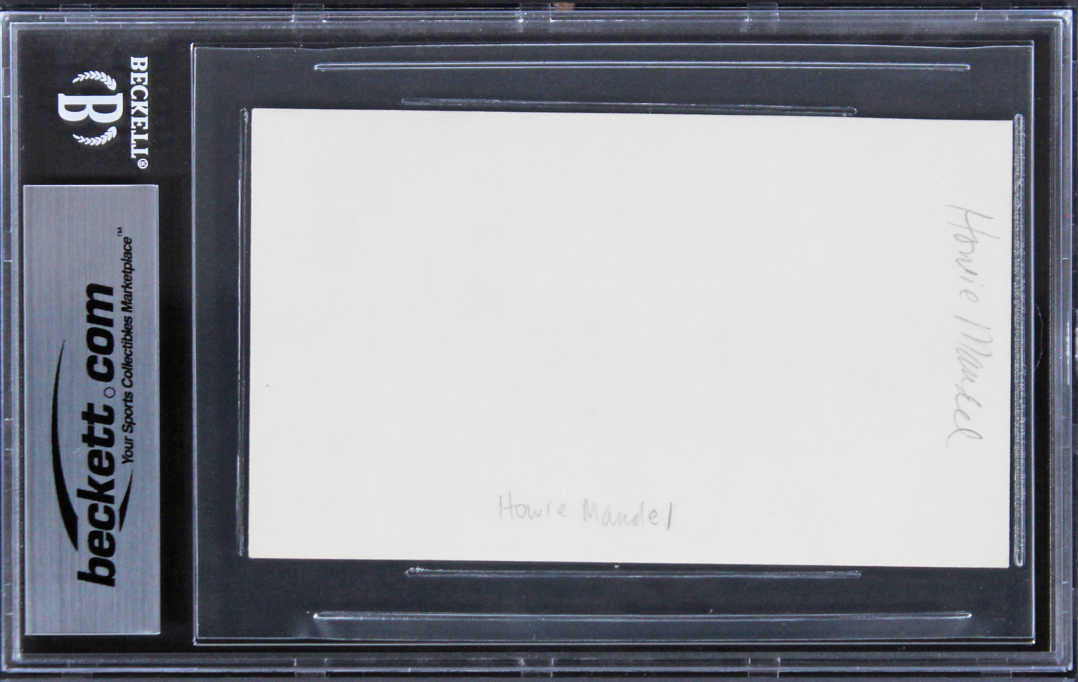 Howie Mandel Deal or No Deal Authentic Signed 3x5 Index Card BAS Slabbed