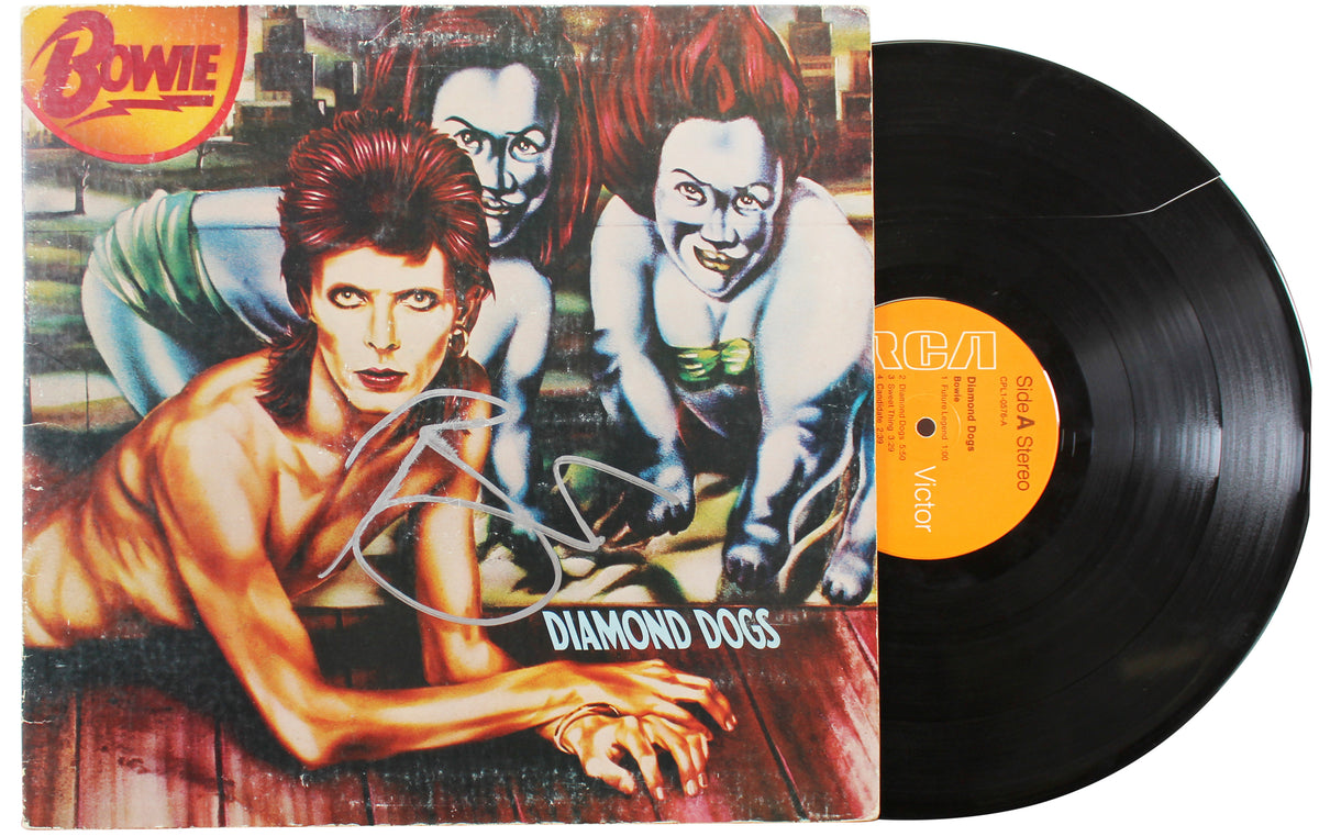 David Bowie Authentic Signed Diamond Dogs Album Cover W/ Vinyl JSA #XX60008
