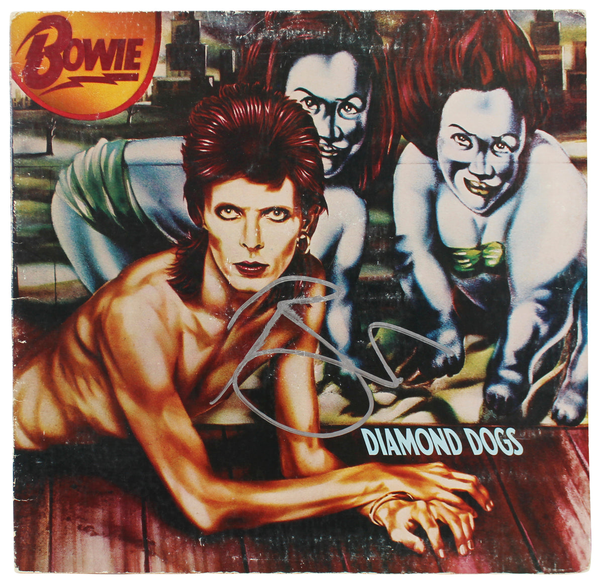 David Bowie Authentic Signed Diamond Dogs Album Cover W/ Vinyl JSA #XX60008