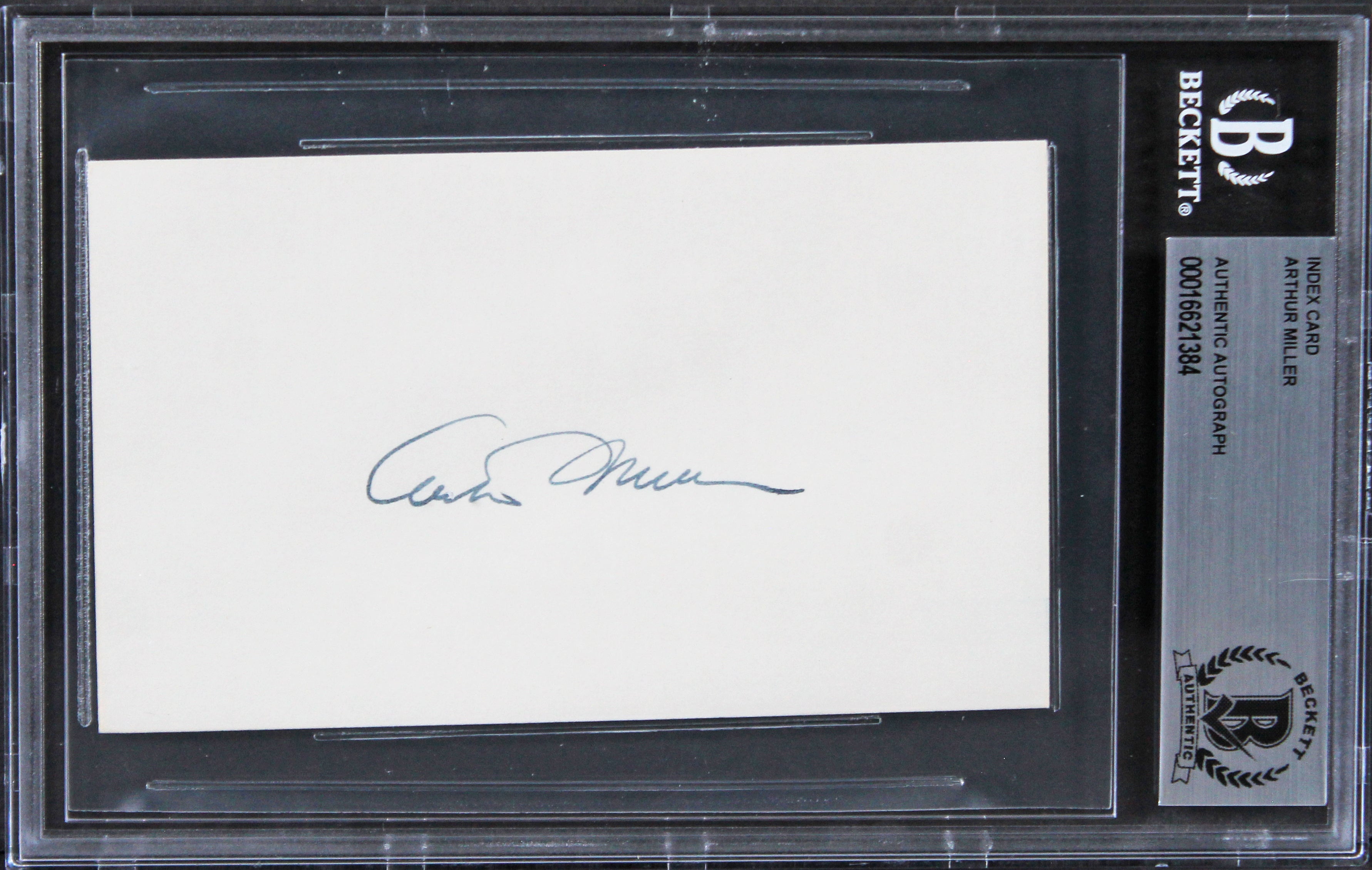 Arthur Miller The Crucible Authentic Signed 3x5 Index Card BAS Slabbed