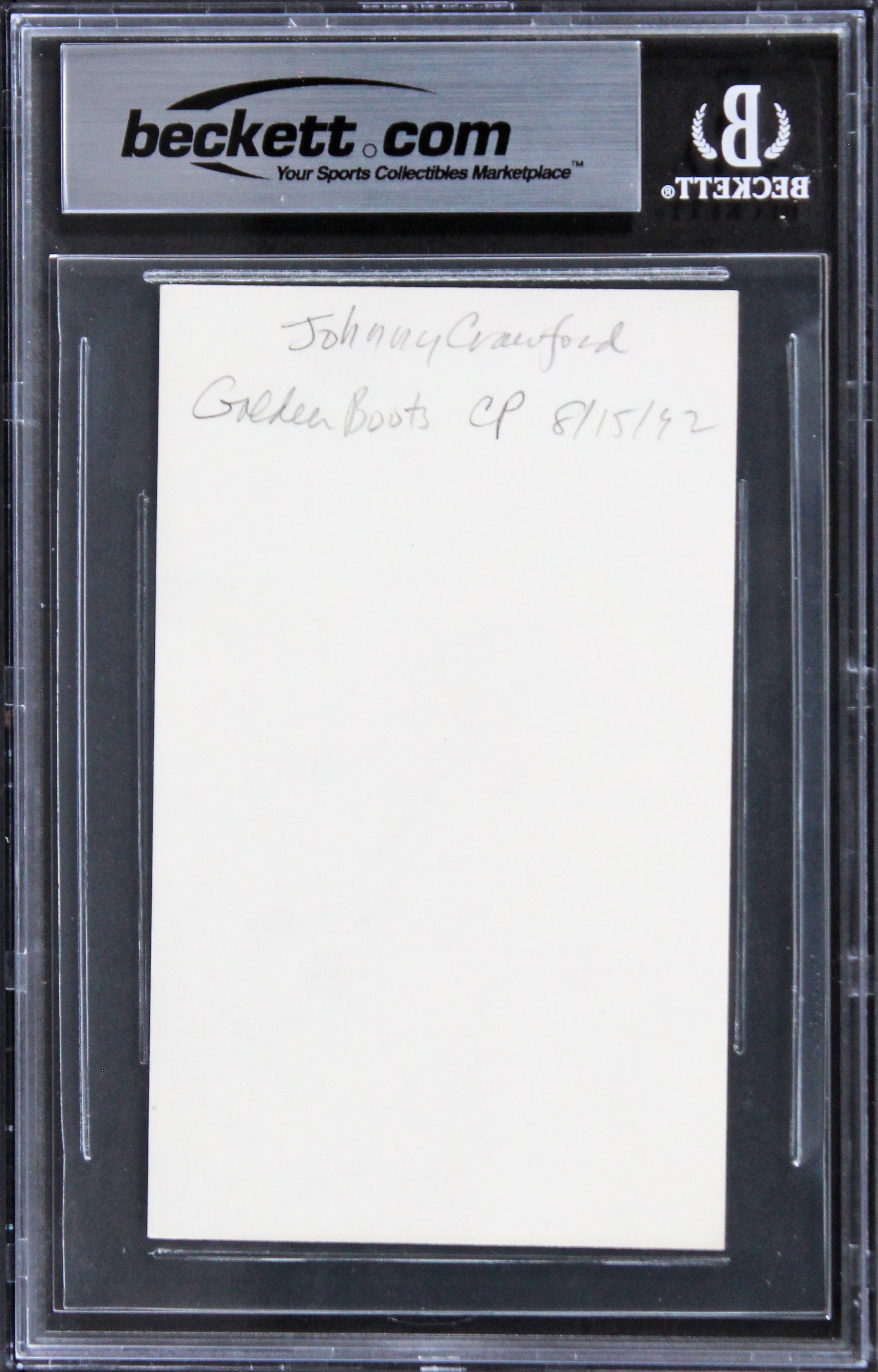 Johnny Crawford The Rifleman Authentic Signed 3x5 Index Card BAS Slabbed 1