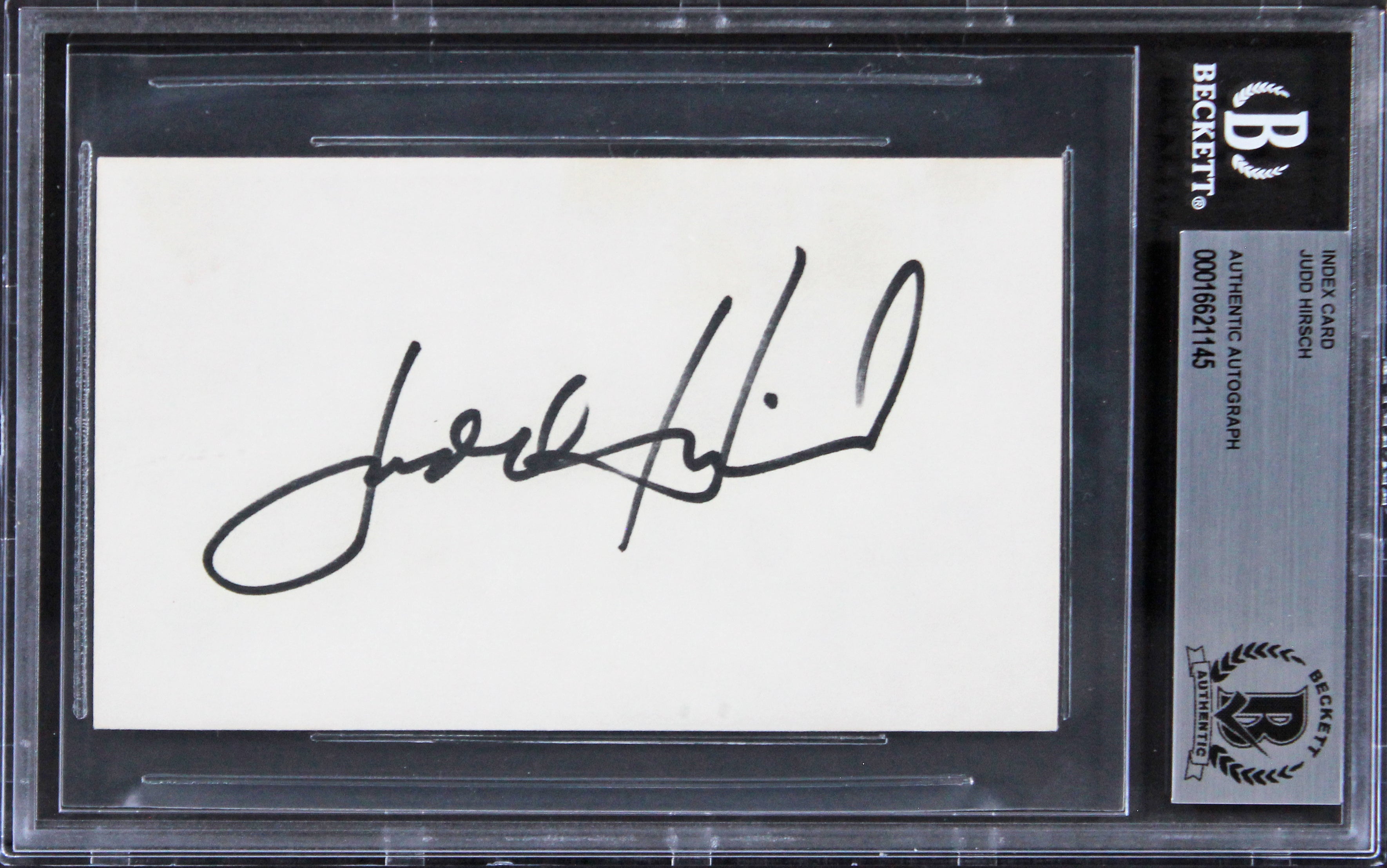 Judd Hirsch Taxi Authentic Signed 3x5 Index Card Autographed BAS Slabbed
