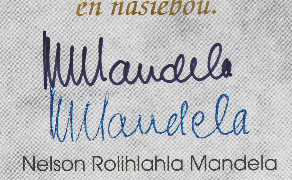 Nelson Mandela Signed 4x8.25 Office Of The President Program JSA #XX60006
