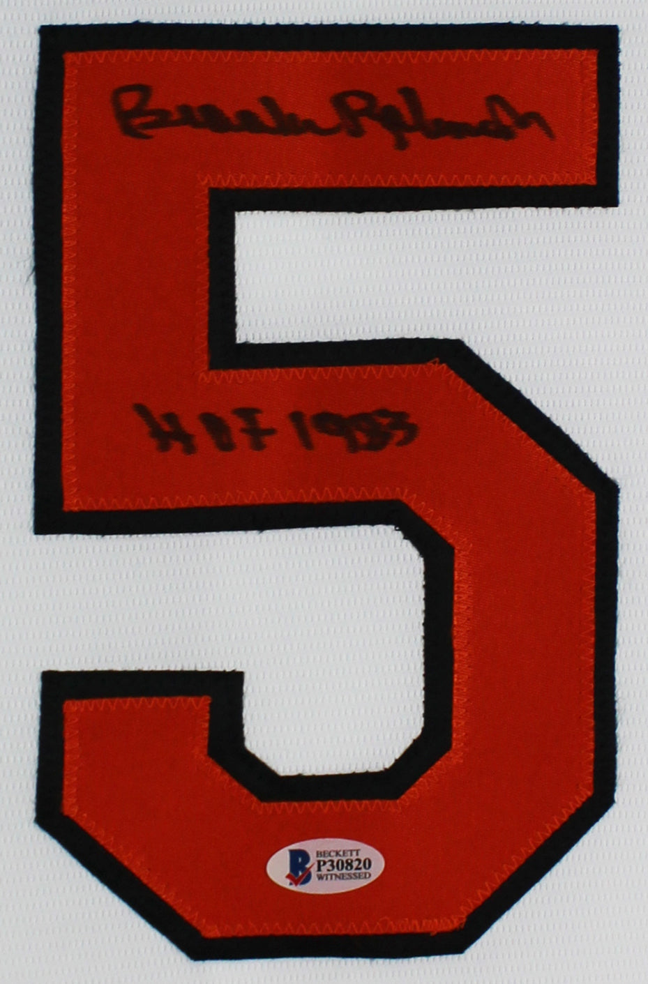 Orioles Brooks Robinson "HOF 1983" Signed White Majestic Jersey BAS Witnessed