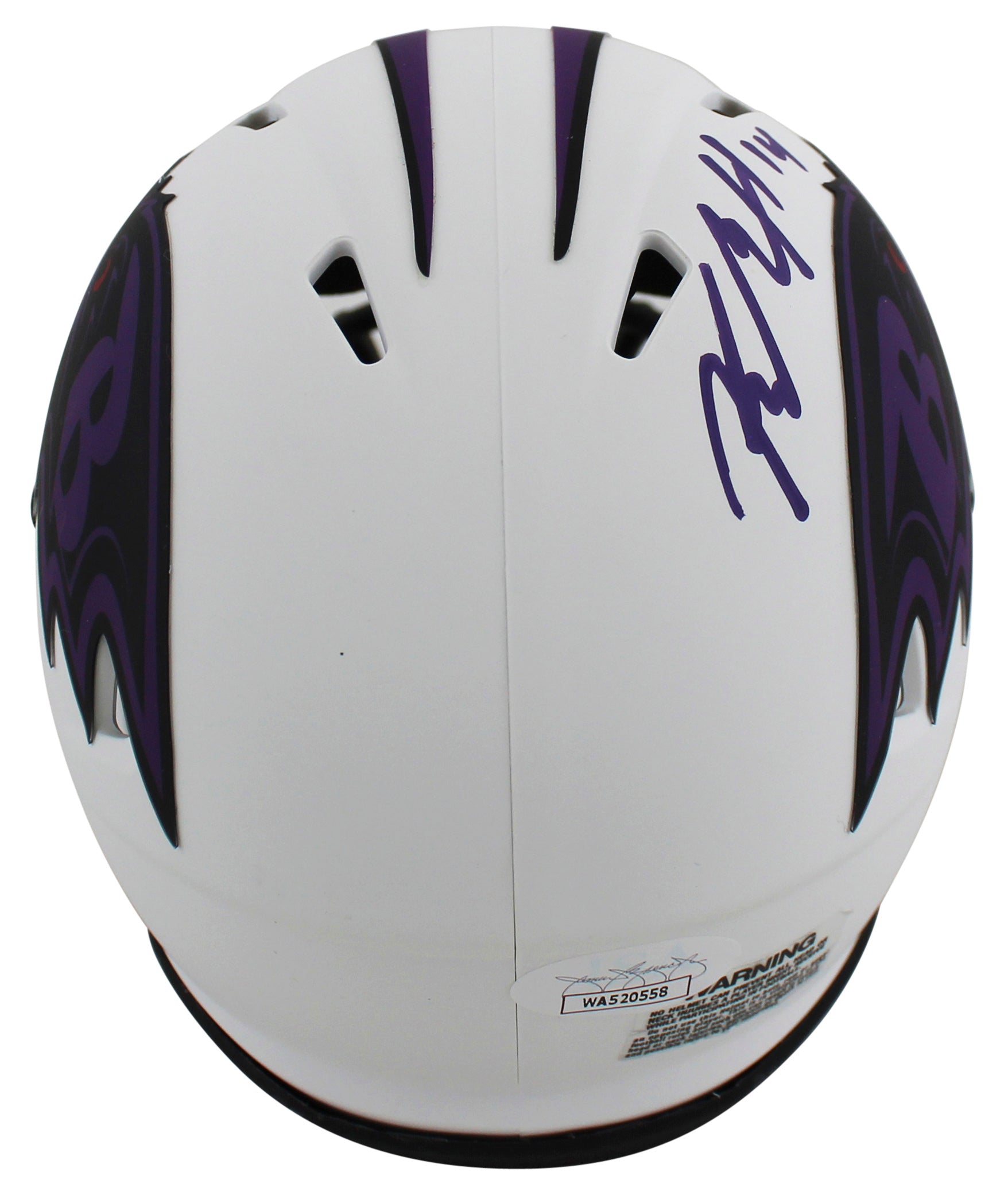 Ravens Kyle Hamilton Authentic Signed Lunar Speed Mini Helmet JSA Witnessed