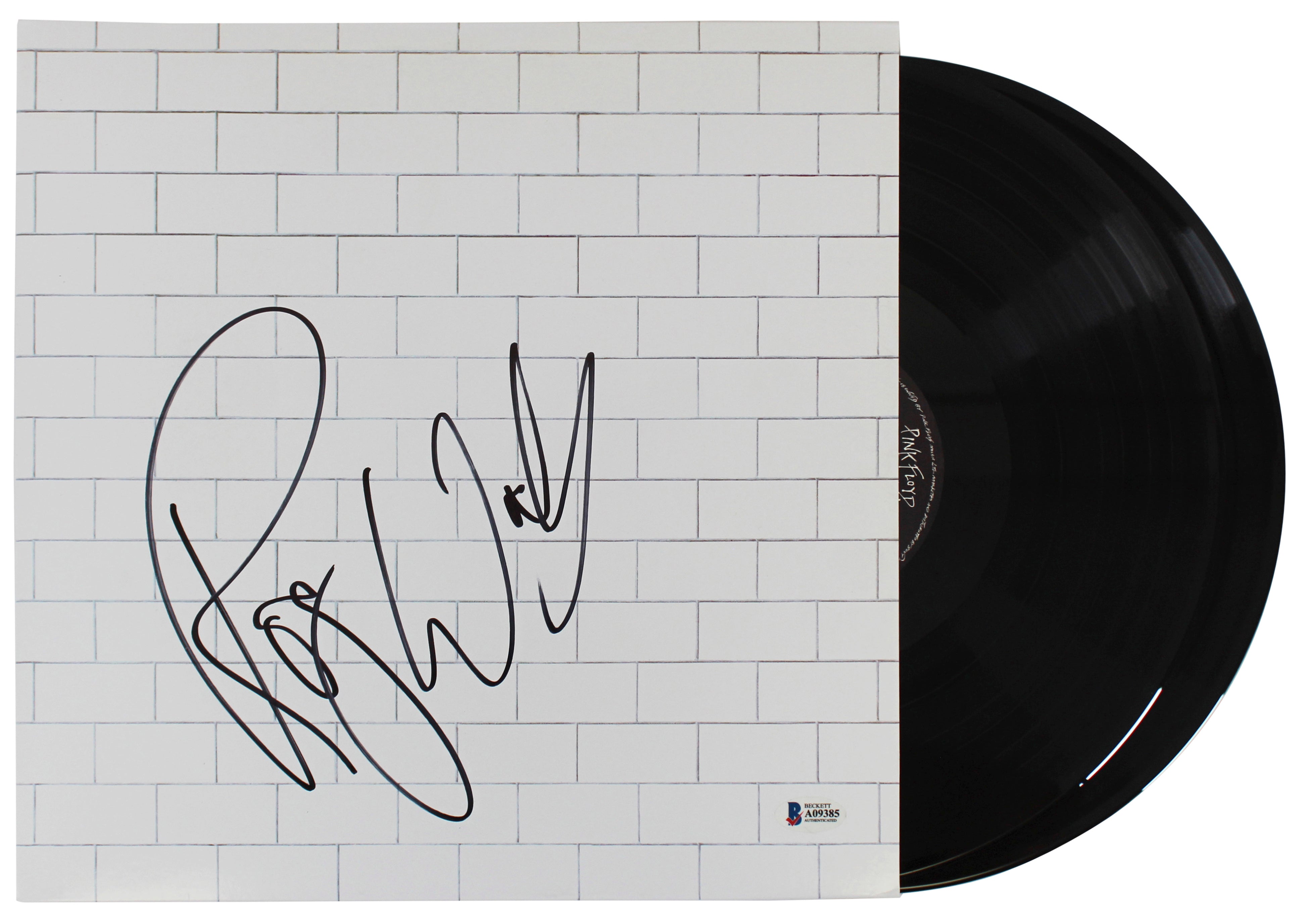 Roger Waters Pink Floyd Signed The Wall Album Cover W/ Vinyl BAS #A09385