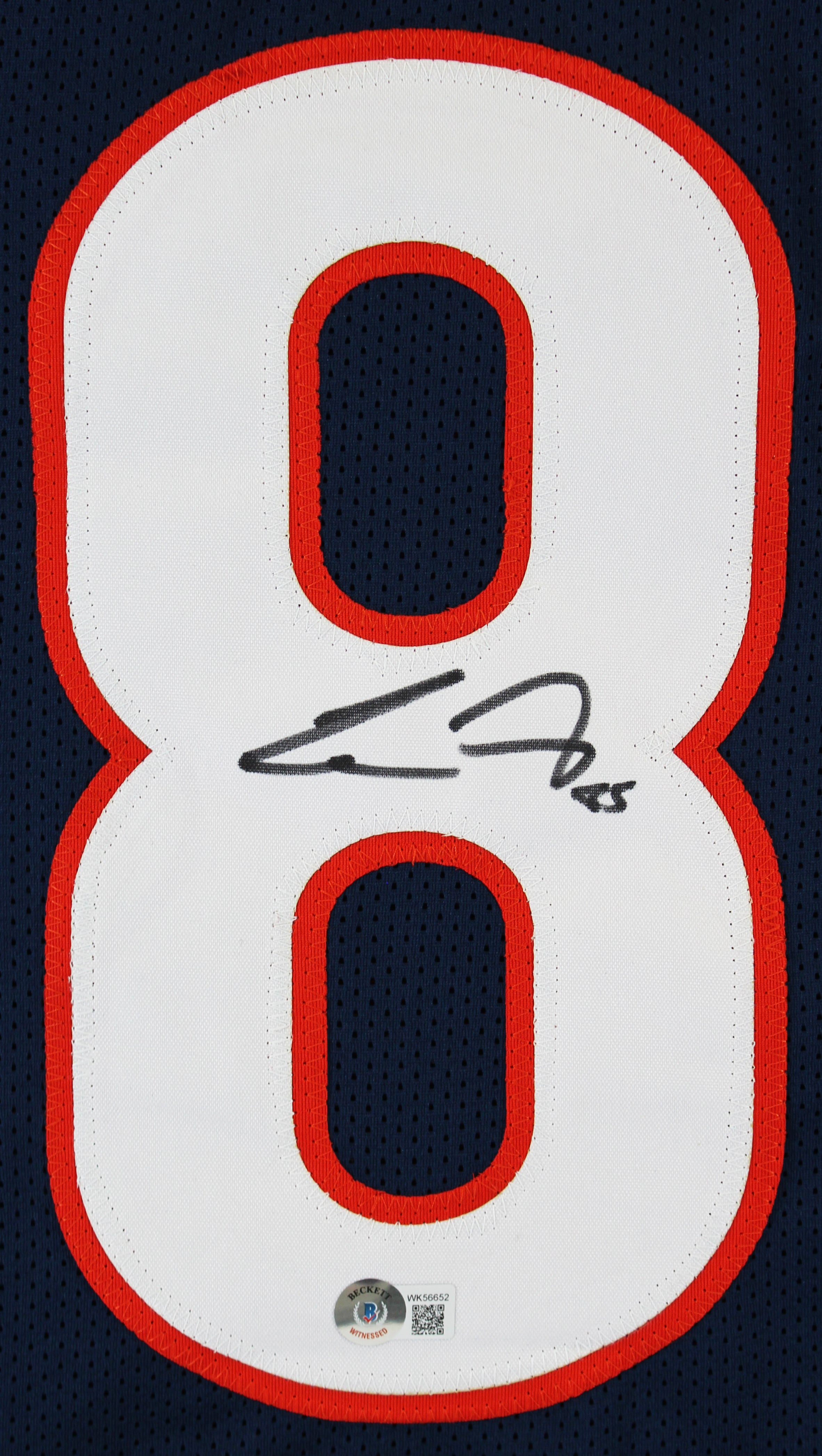 Cole Kmet Authentic Signed Navy Blue Pro Style Jersey Autographed BAS Witnessed