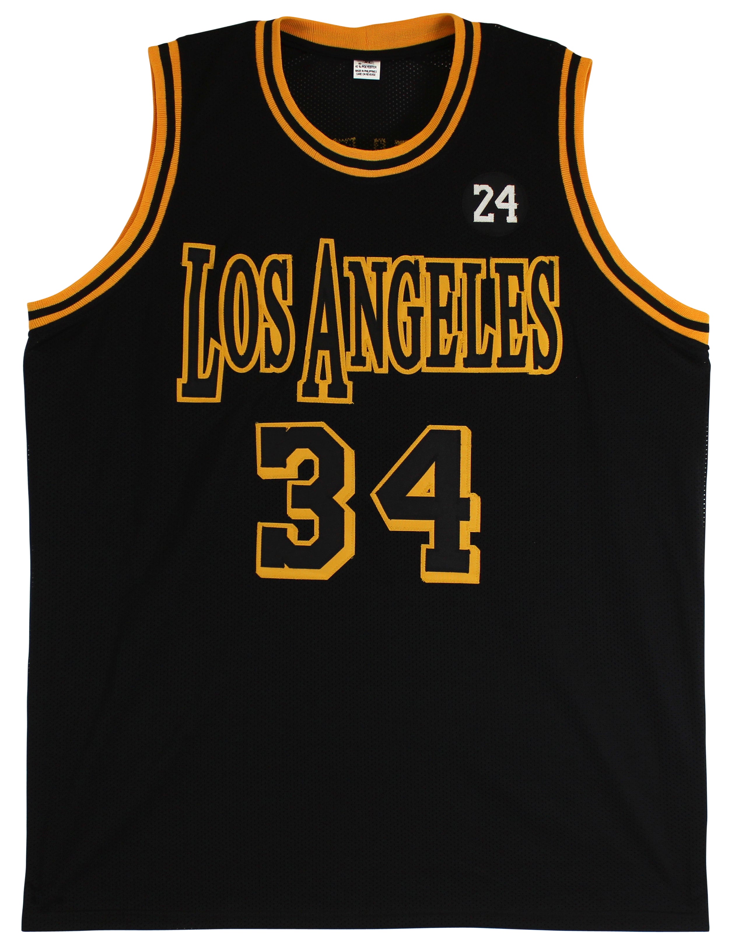 Shaquille O'Neal Signed Black Mamba Pro Style w/ Black Numbers Jersey BAS Wit