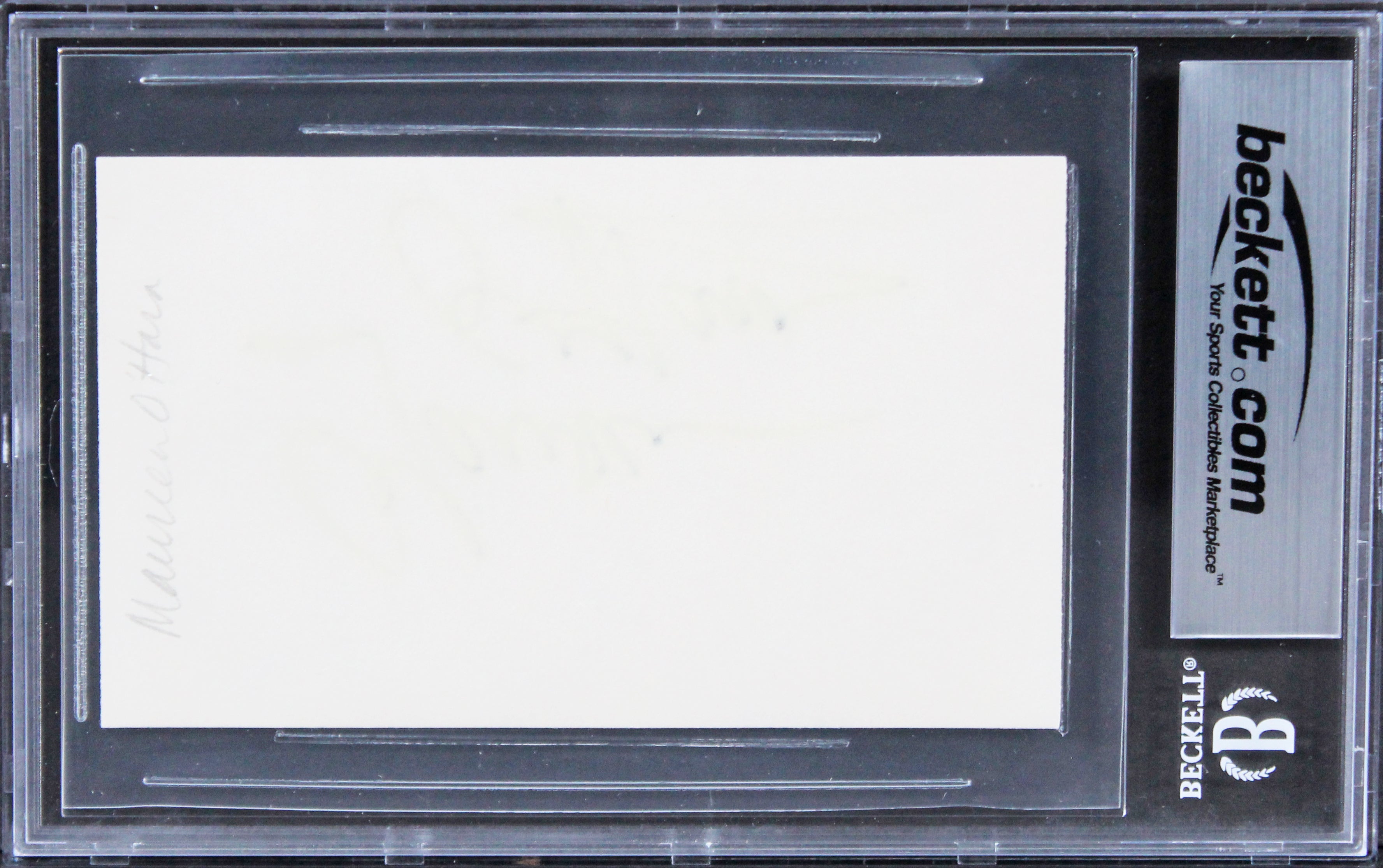 Maureen O'Hara The Quiet Man Authentic Signed 3x5 Index Card BAS Slabbed 3
