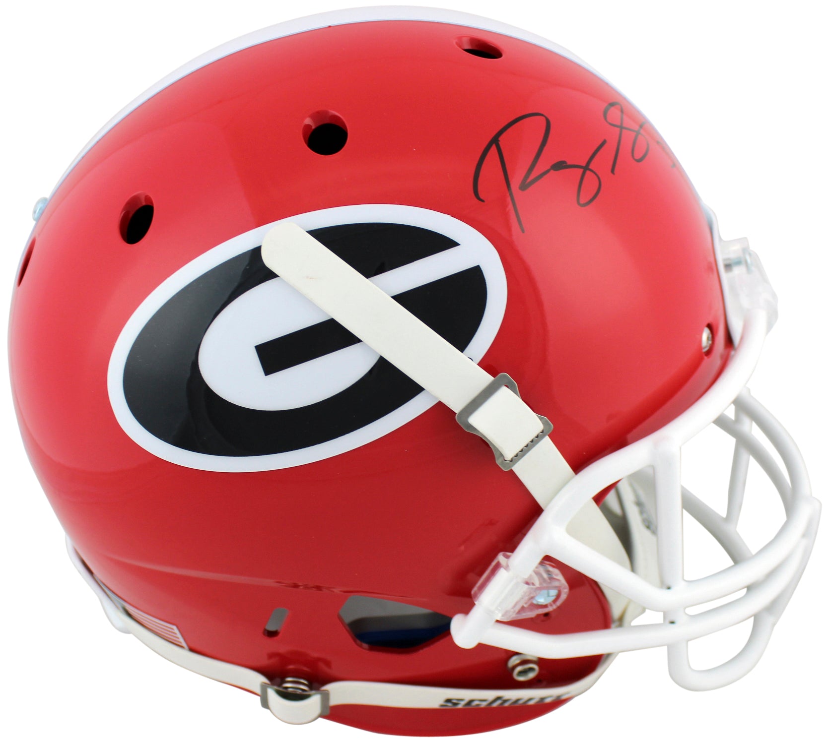Georgia Roquan Smith Authentic Signed Schutt Full Size Rep Helmet BAS Witnessed