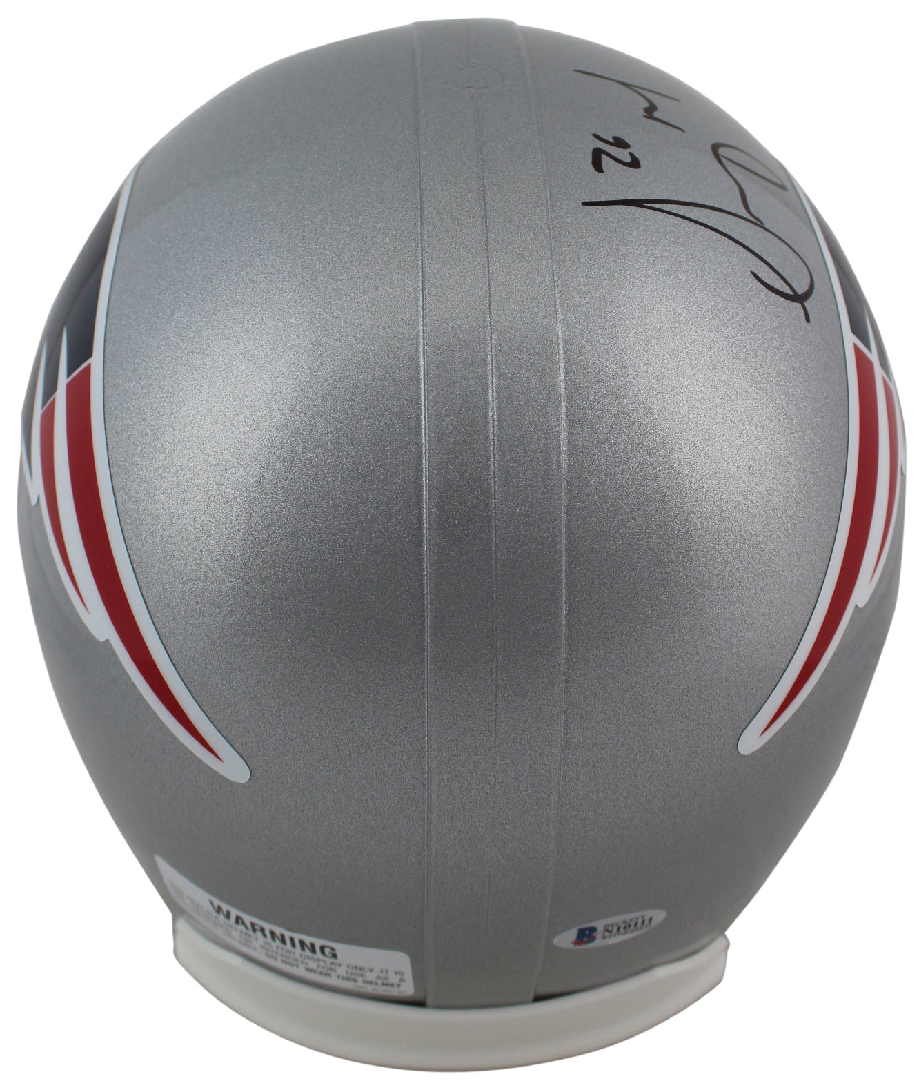 Patriots Sony Michel Authentic Signed Riddell Full Size Rep Helmet BAS Witnessed
