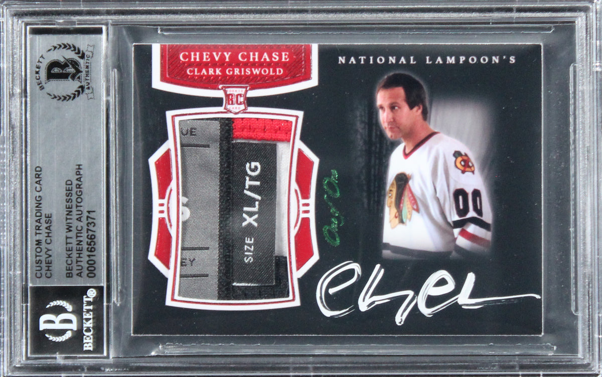 Chevy Chase Christmas Vacation Signed Relic Card One of One BAS Slab #16567371