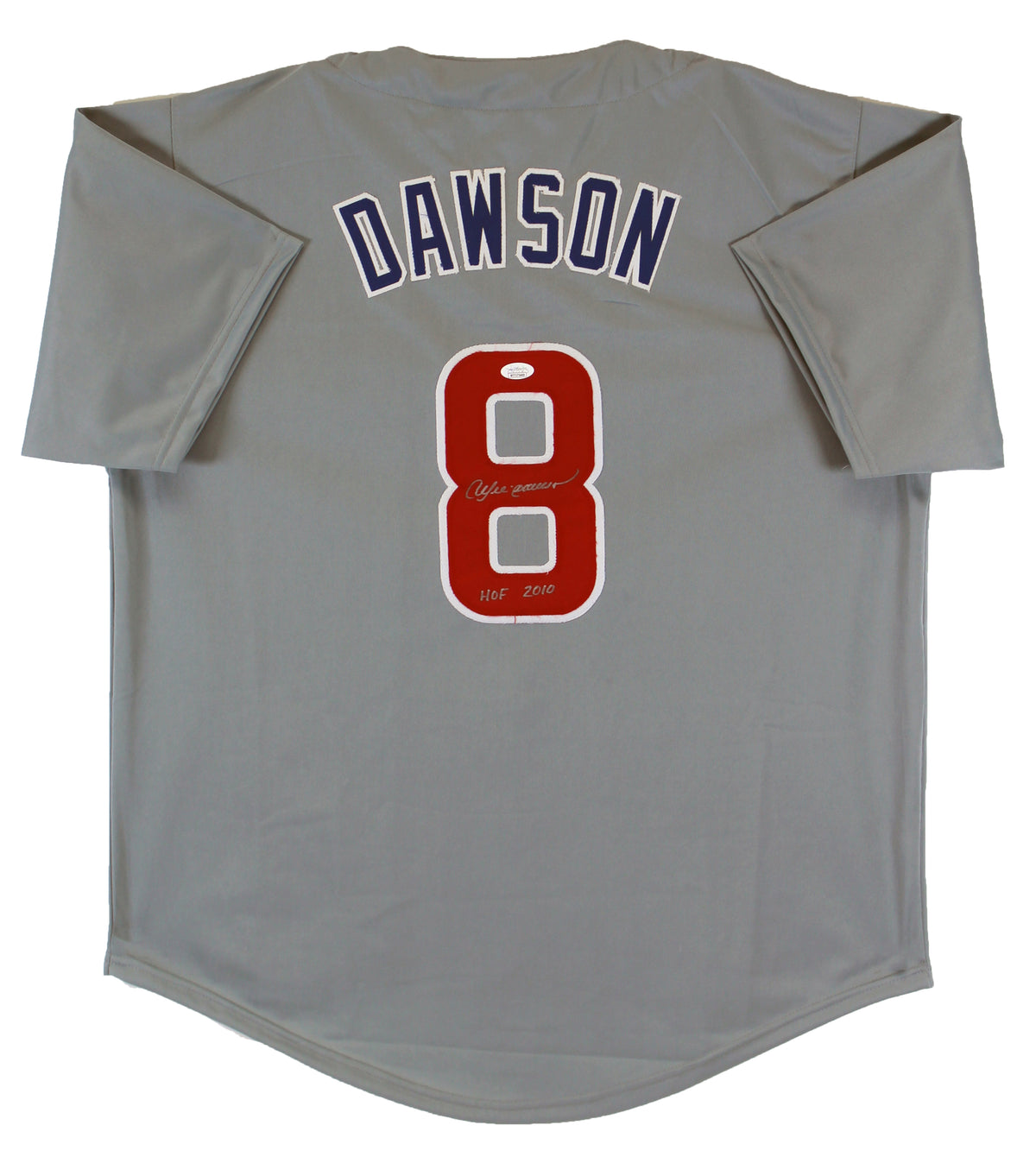 Cubs Andre Dawson "HOF 2010" Authentic Signed Grey Pro Style Jersey JSA Witness