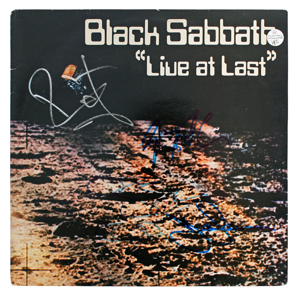 Black Sabbath (4) Osbourne, Butler, Ward & Iommi Signed Album Cover W/ Vinyl BAS