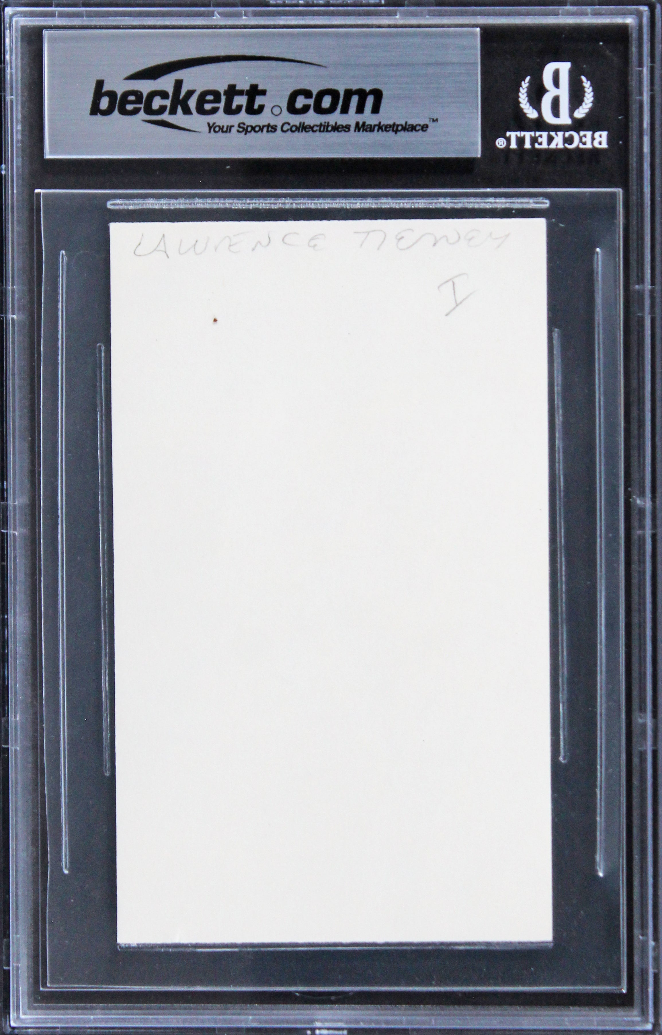 Lawrence Tierney Reservoir Dog "dreams " Signed 3x5 Index Card BAS Slabbed