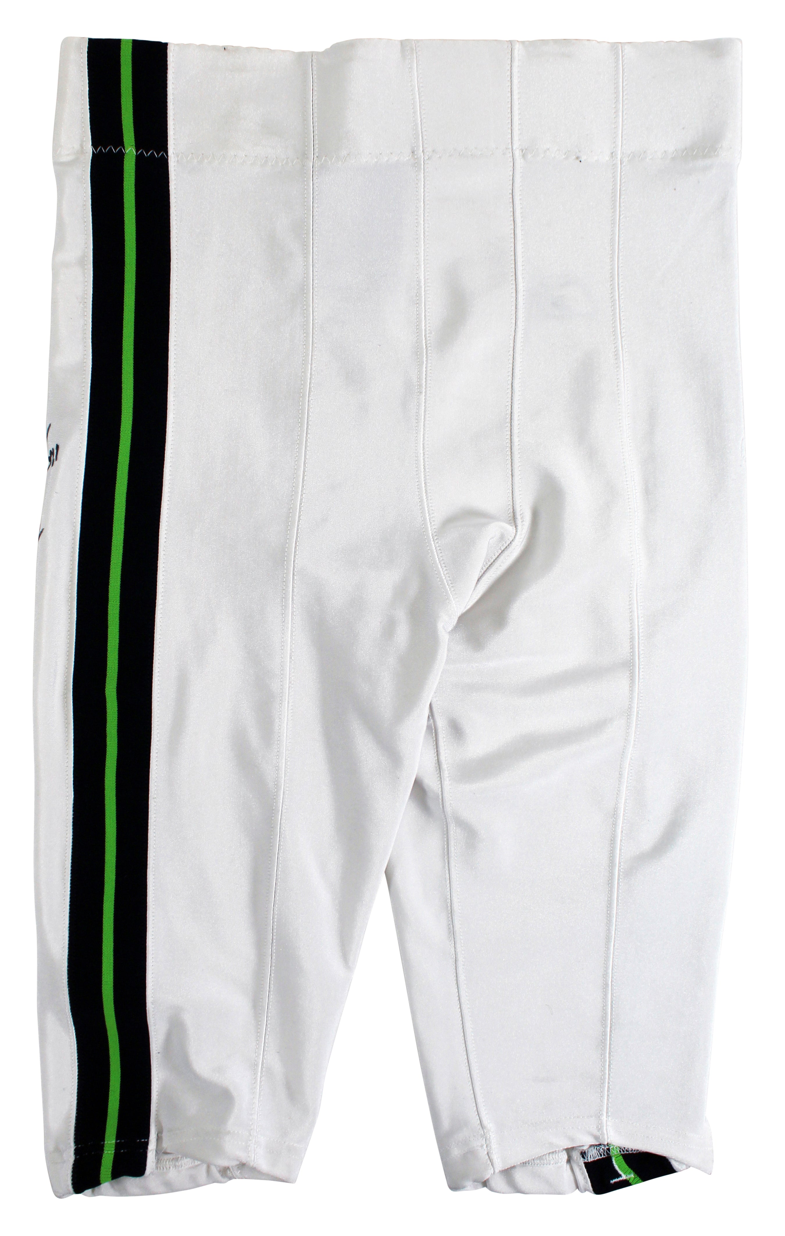 Seahawks Shaun Alexander "Game Used 2002" Signed White Reebok Pants BAS Witness
