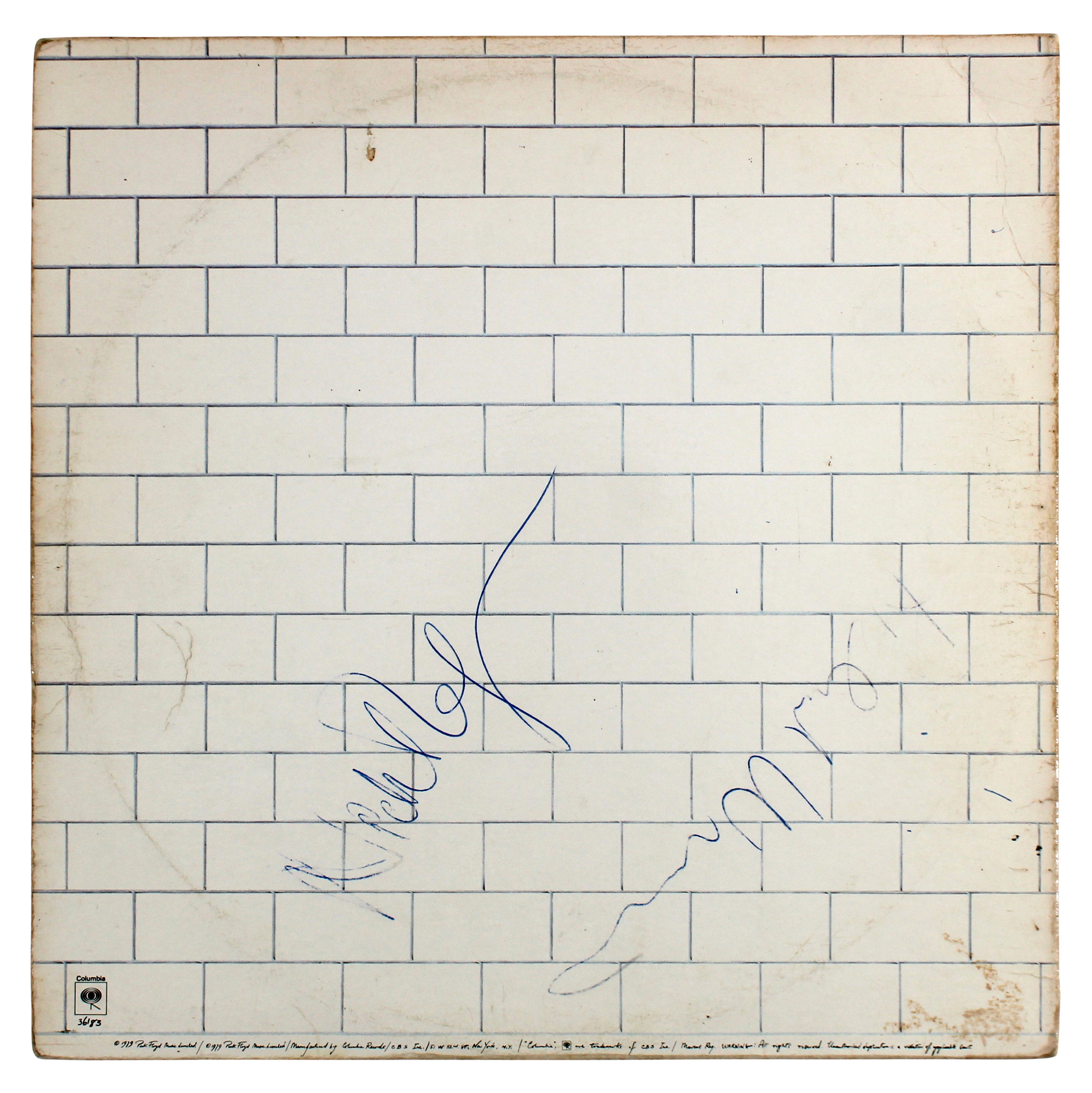 Pink Floyd (4) Gilmour, Waters, Mason & Wright Signed Album Cover JSA & BAS