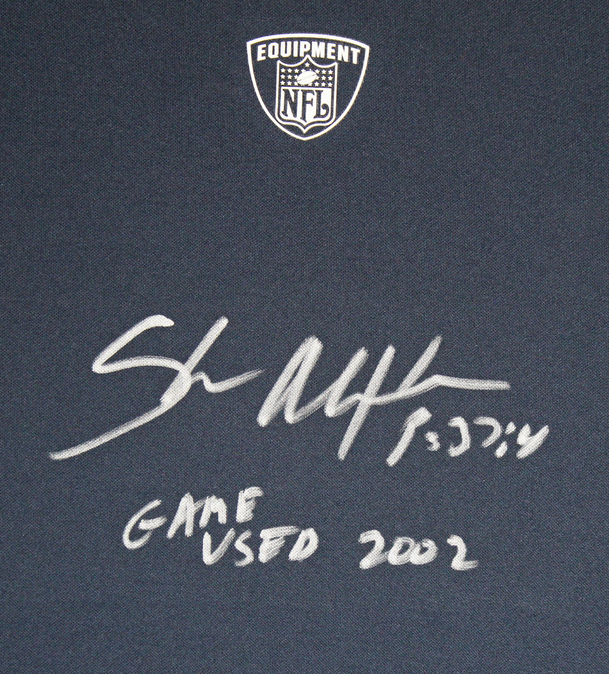 Seahawks Shaun Alexander "Game Used 2002" Signed Navy Reebok Shirt BAS Witnessed