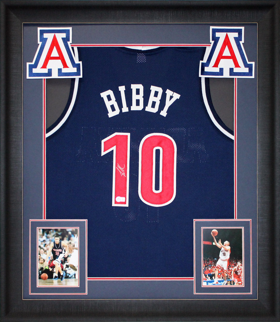 Arizona Mike Bibby Authentic Signed Navy Blue Pro Style Framed Jersey BAS Wit