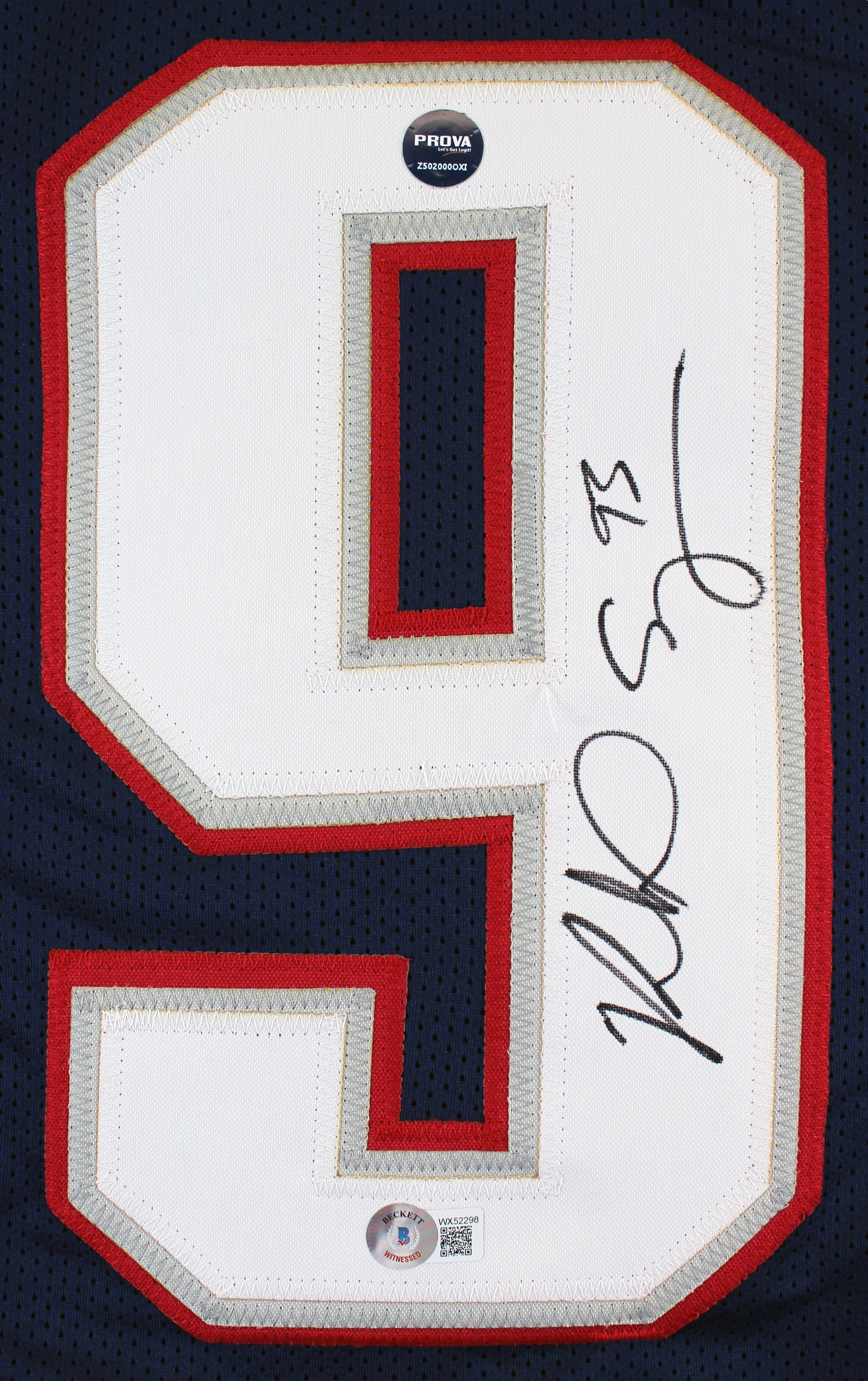 Richard Seymour Authentic Signed Navy Blue Pro Style Jersey BAS Witnessed