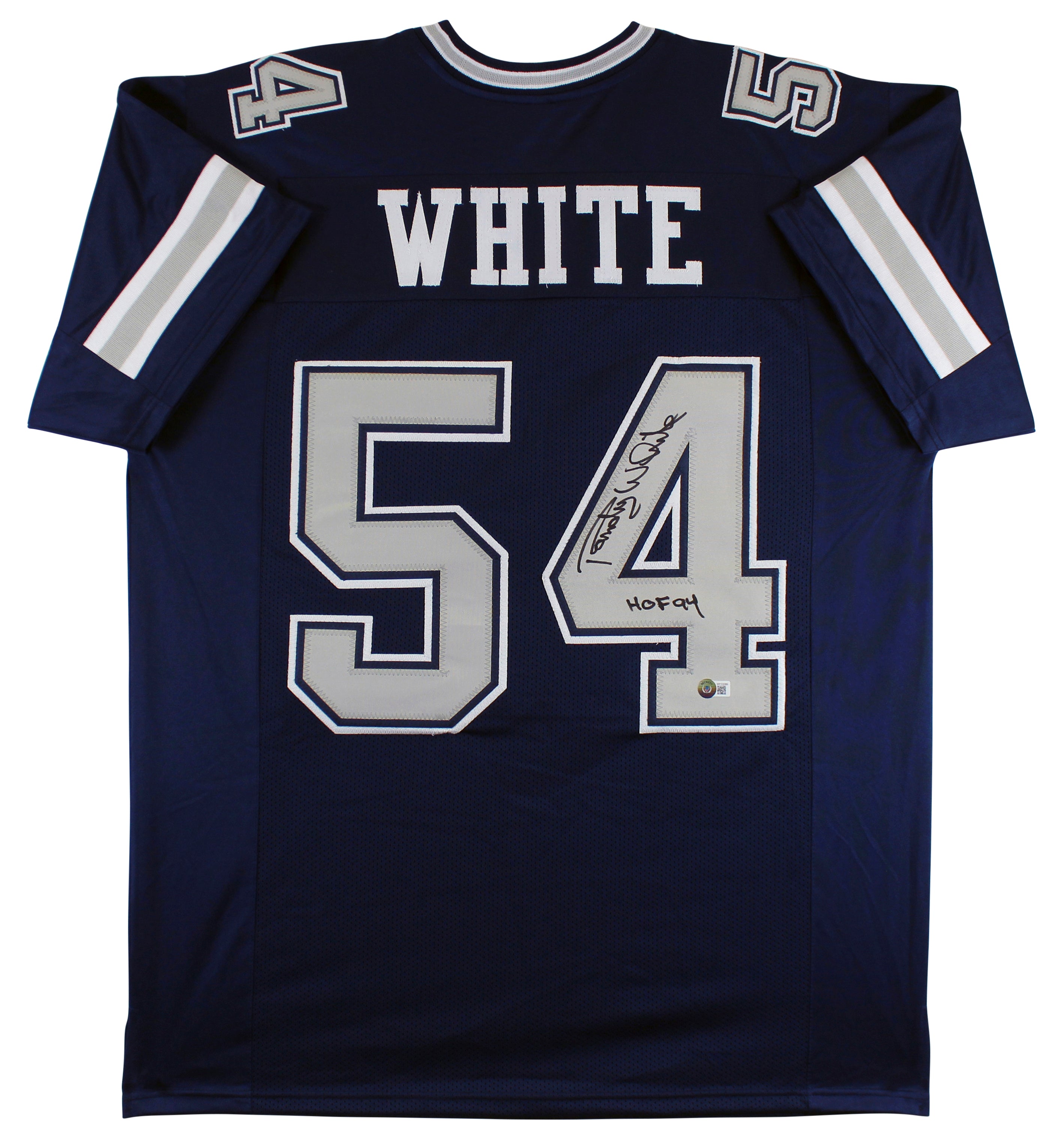 Randy White "HOF 94" Signed Navy Blue Pro Style Jersey w/ Grey #'s BAS Witnessed