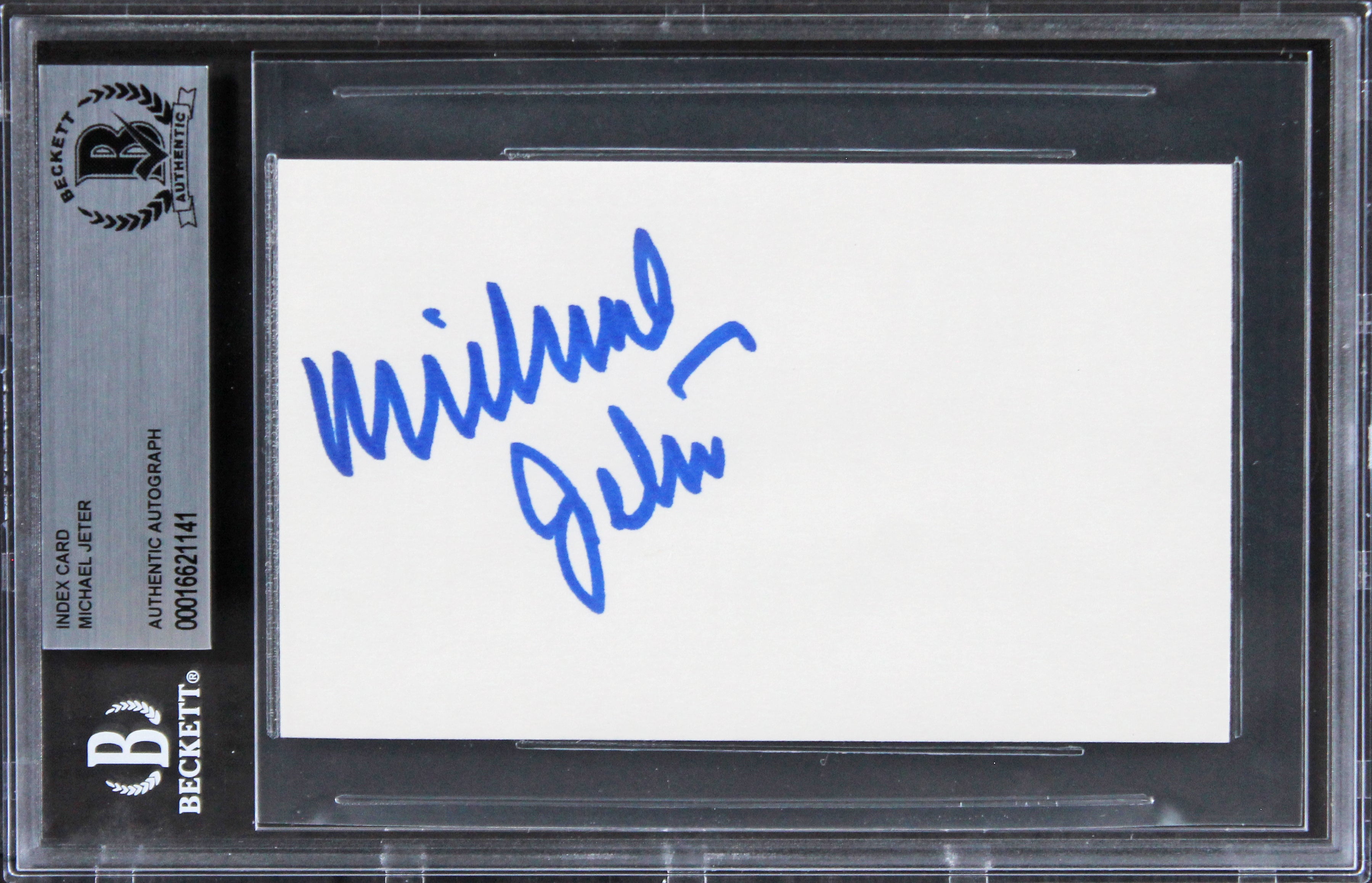 Michael Jeter Open Range Authentic Signed 3x5 Index Card Autographed BAS Slabbed