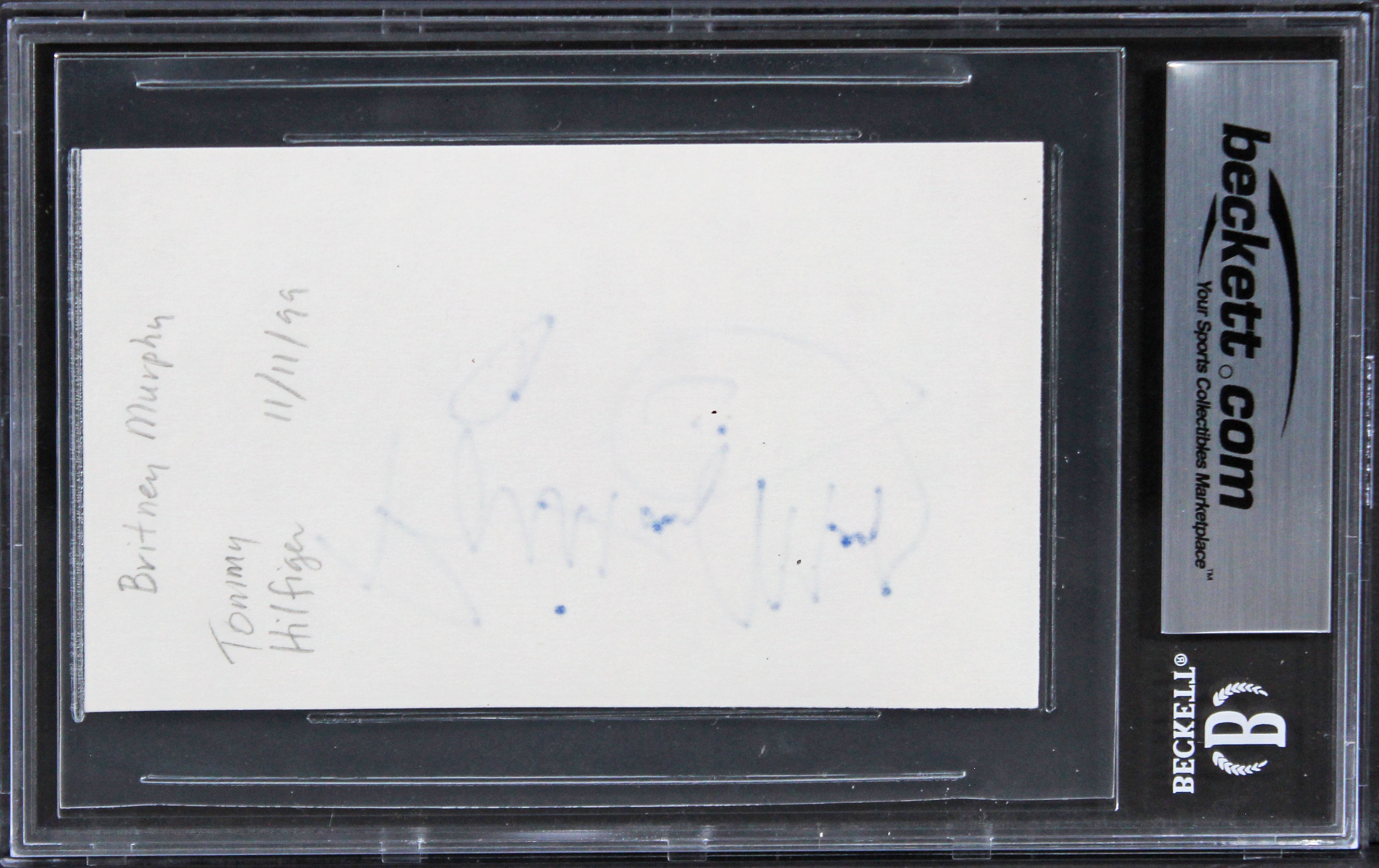 Brittany Murphy 8 Mile Authentic Signed 3x5 Index Card Auto Grade 10 BAS Slabbed