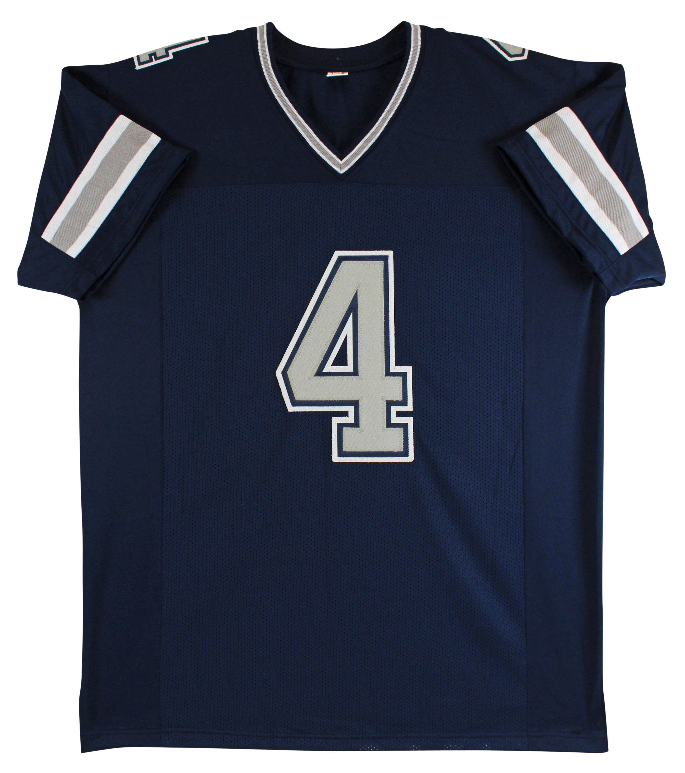 Dak Prescott Authentic Signed Navy Blue Pro Style Jersey w/ Grey #'s BAS Witness