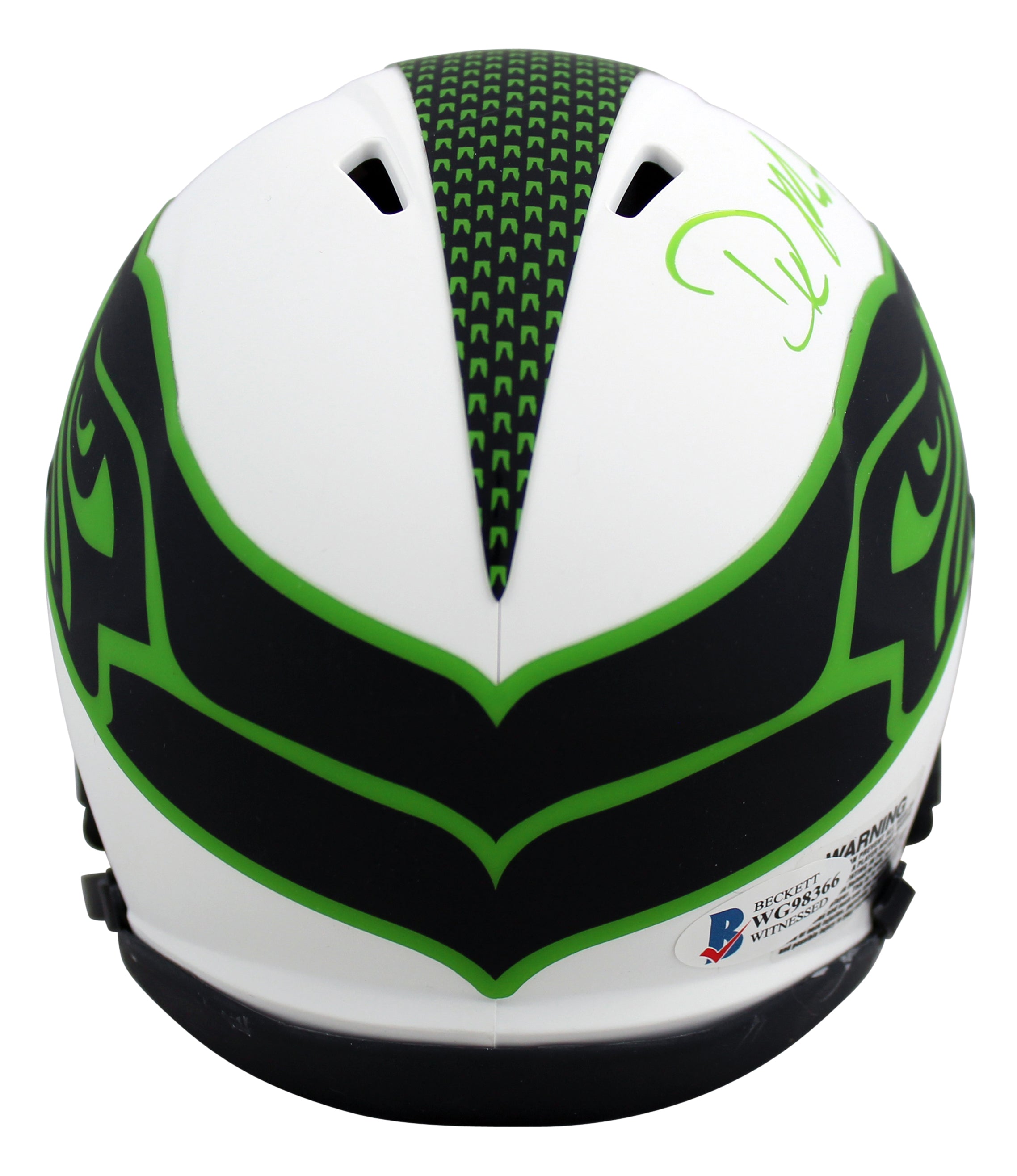 Seahawks DK Metcalf Authentic Signed Lunar Speed Mini Helmet BAS Witnessed