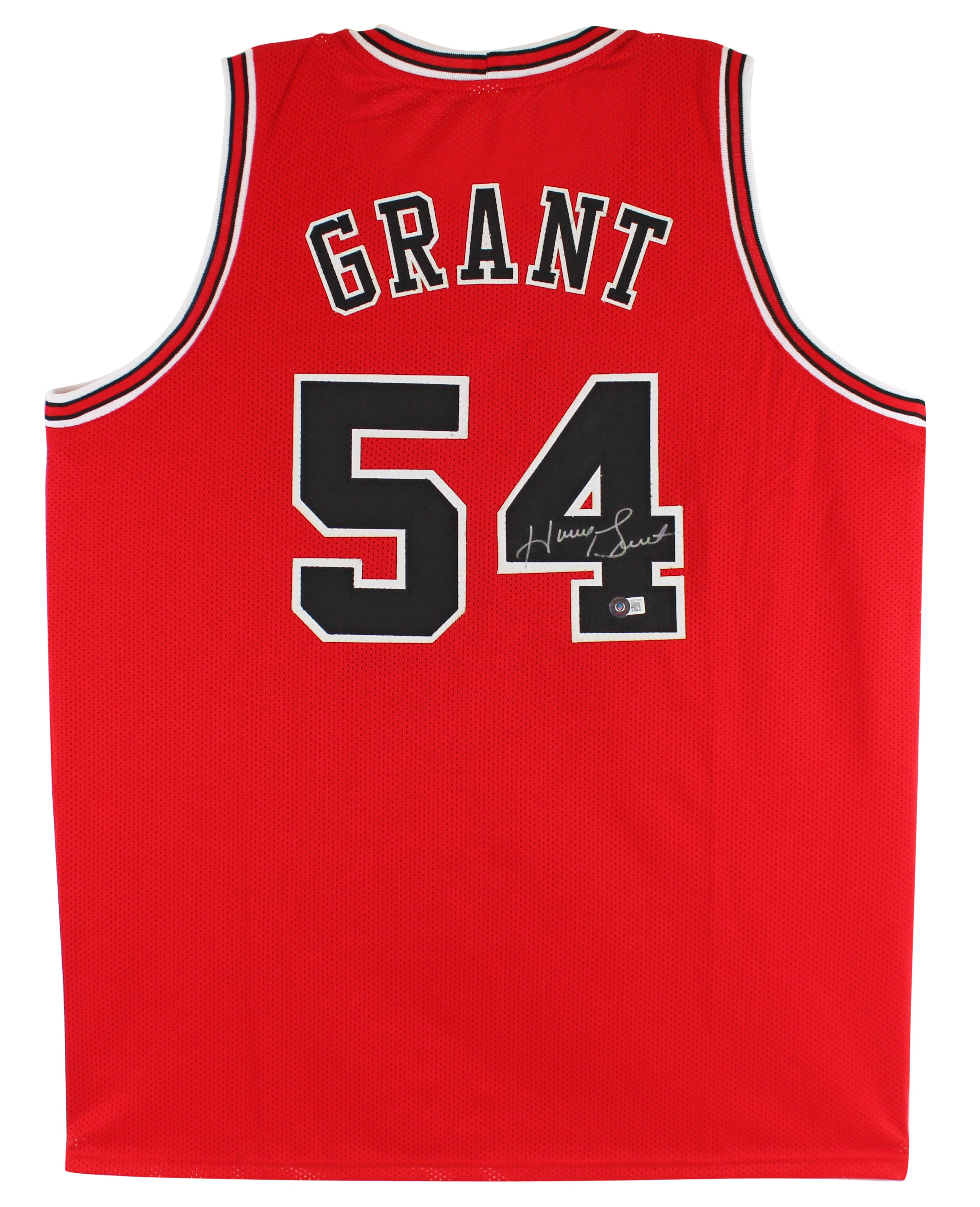 Horace Grant Authentic Signed Red Pro Style Jersey Autographed BAS Witnessed