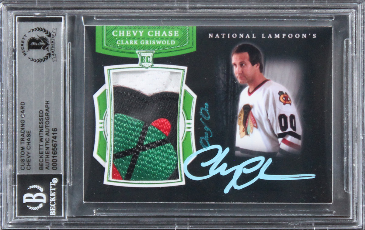 Chevy Chase Christmas Vacation Signed Relic Card One of One BAS Slab #16567416