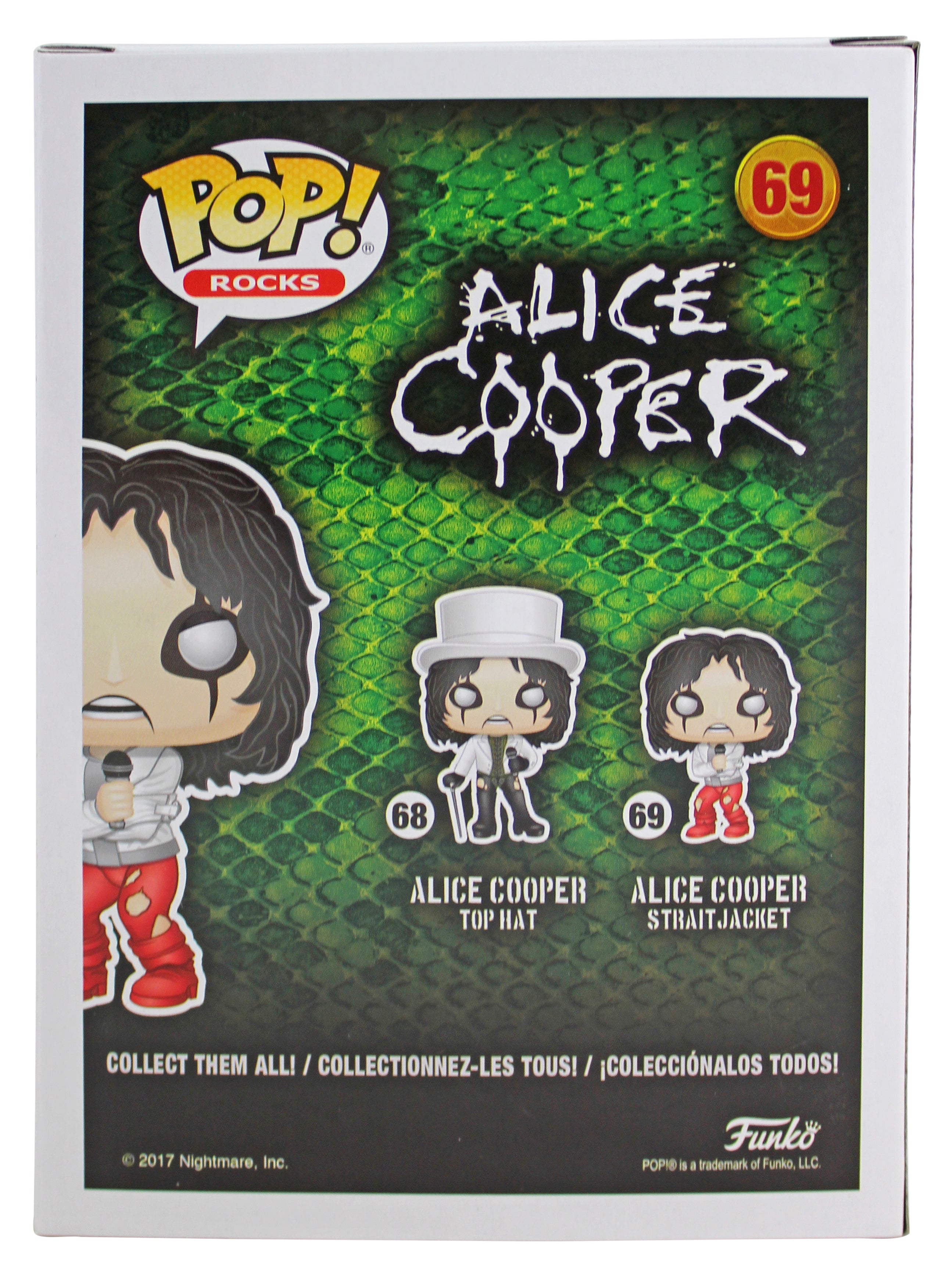 Alice Cooper "Schools Out" Signed #69 Funko Pop Vinyl Figure w/ Red Sig BAS Wit