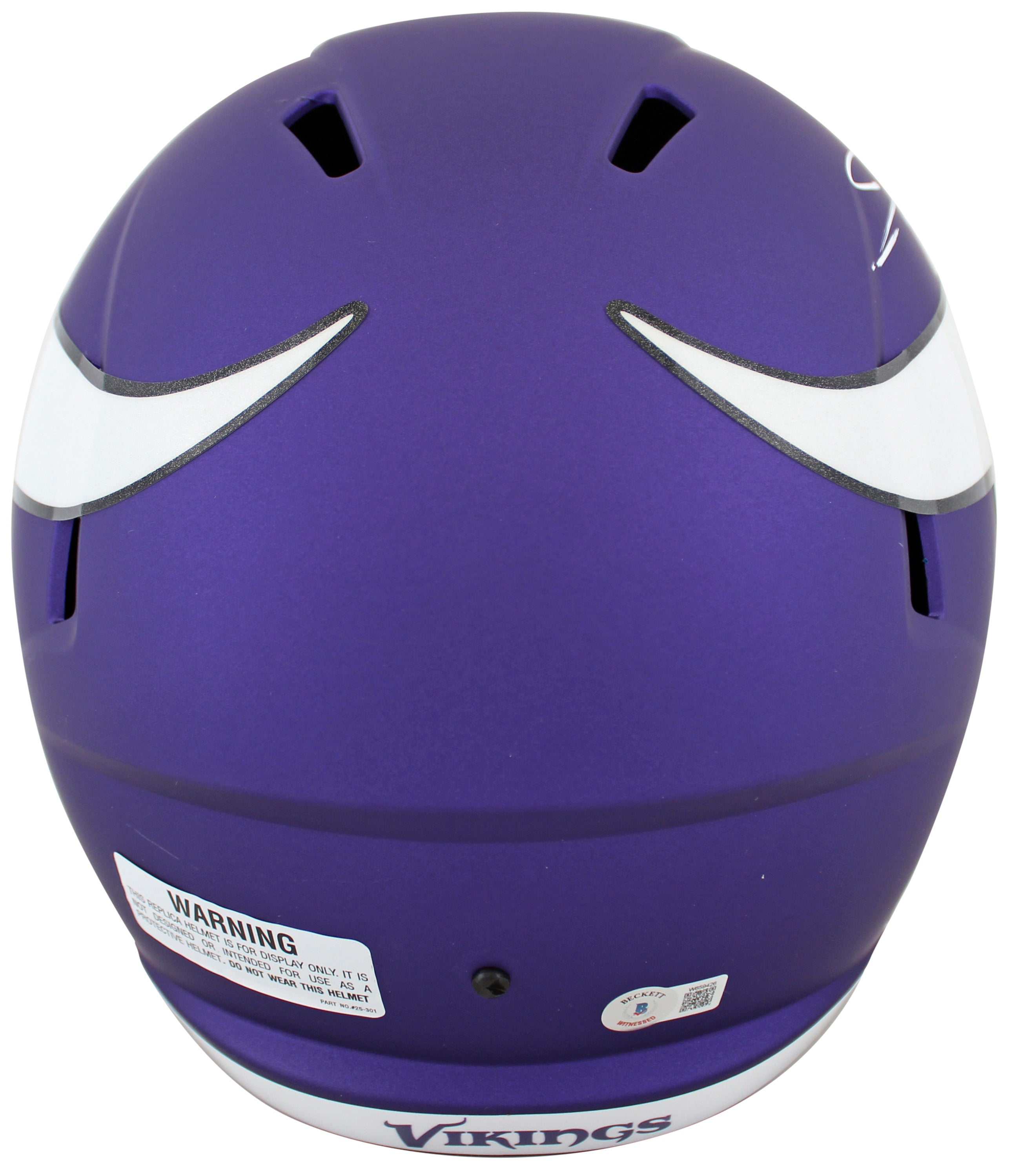 Vikings Jordan Addison Authentic Signed Full Size Speed Rep Helmet BAS Witnessed