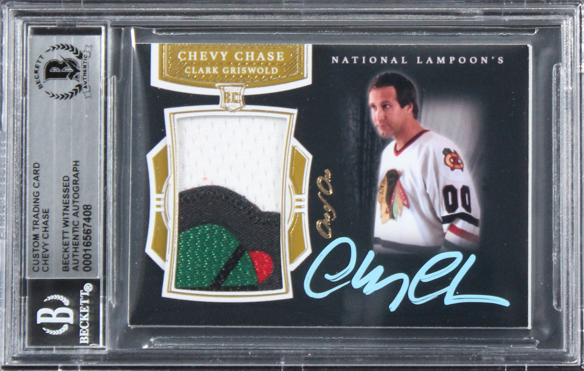 Chevy Chase Christmas Vacation Signed Relic Card One of One BAS Slab #16567408