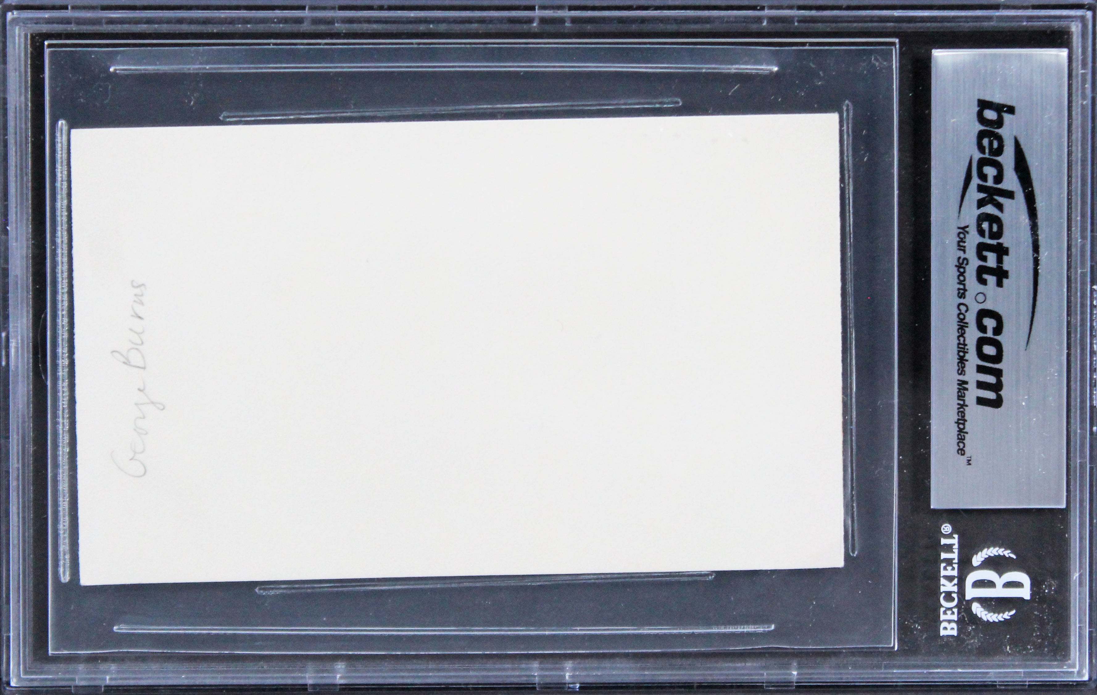 George Burns Oh God! "Best" Authentic Signed 3x5 Index Card BAS Slabbed 1
