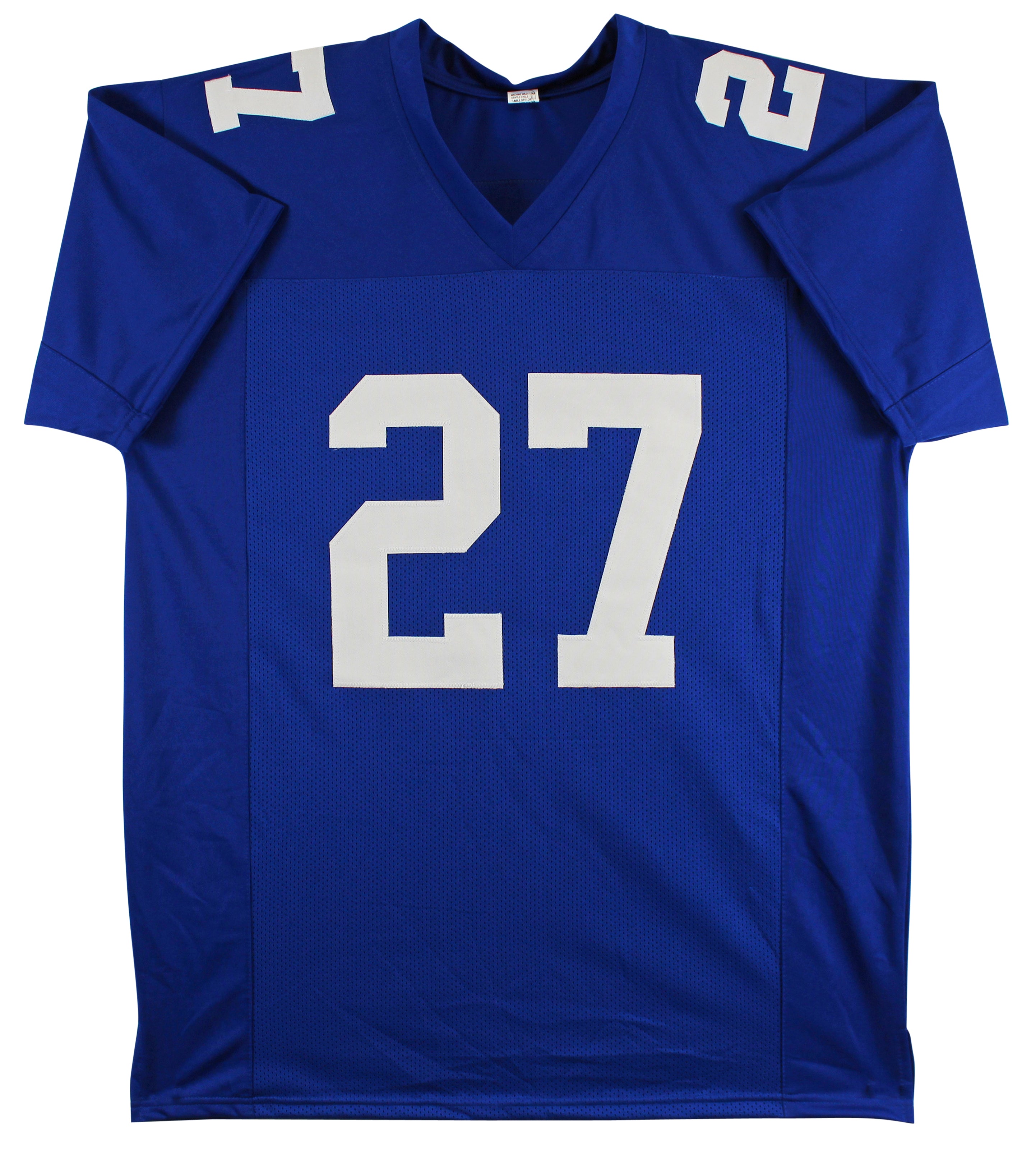 Ron Dayne Authentic Signed Blue Pro Style Jersey Autographed BAS Witnessed